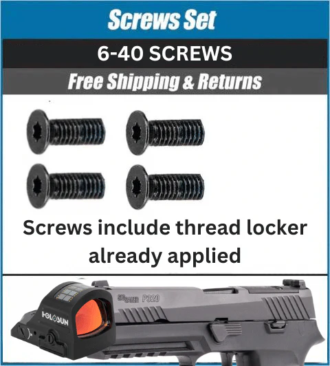 6-40x9.5mm Holosun Head Screws RMR Screws for P320, P211
