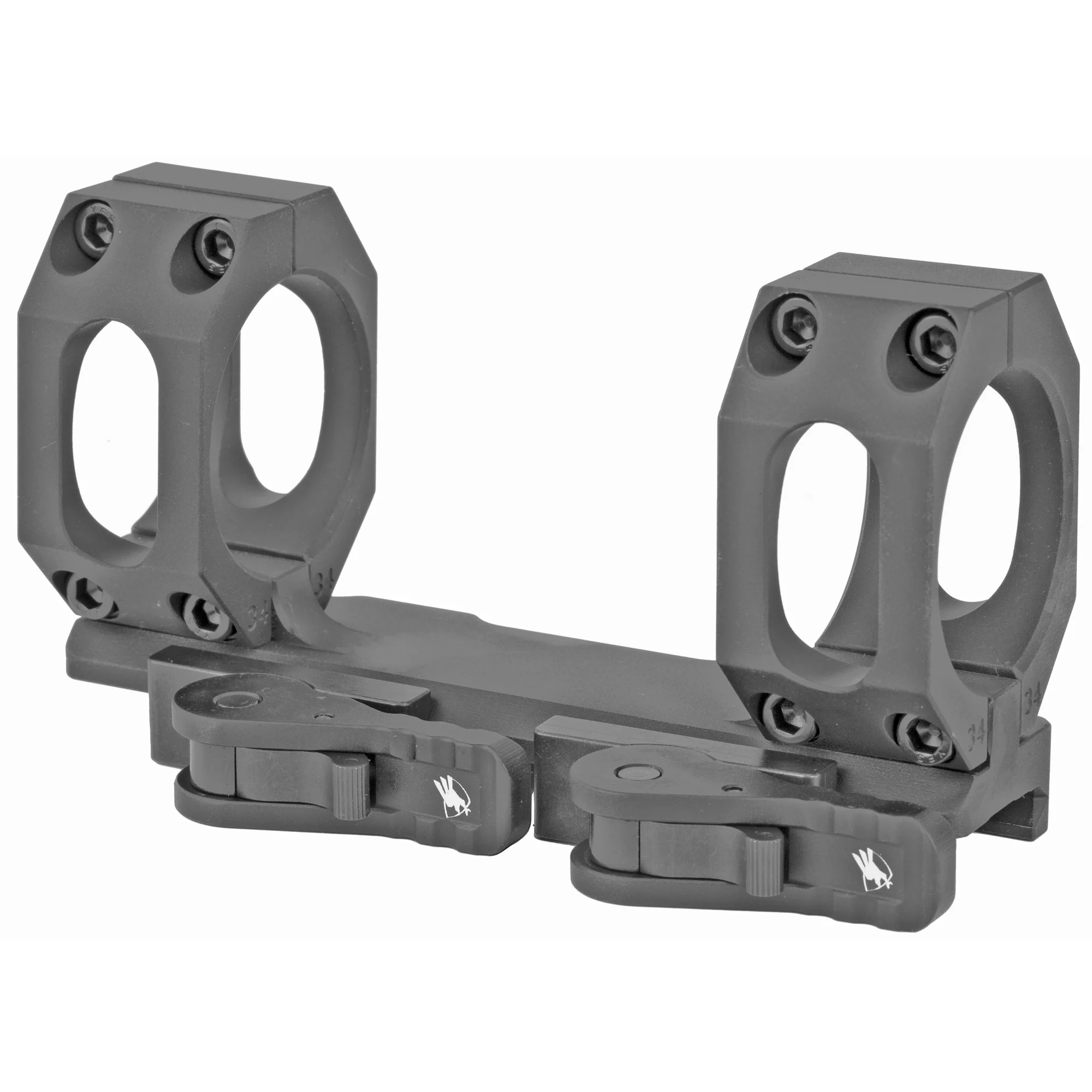 American Defense Mfg, 34mm Medium Quick Detach Scope Rings, Picatinny, Black - AD-RECON-SL-34-STD - Image 2