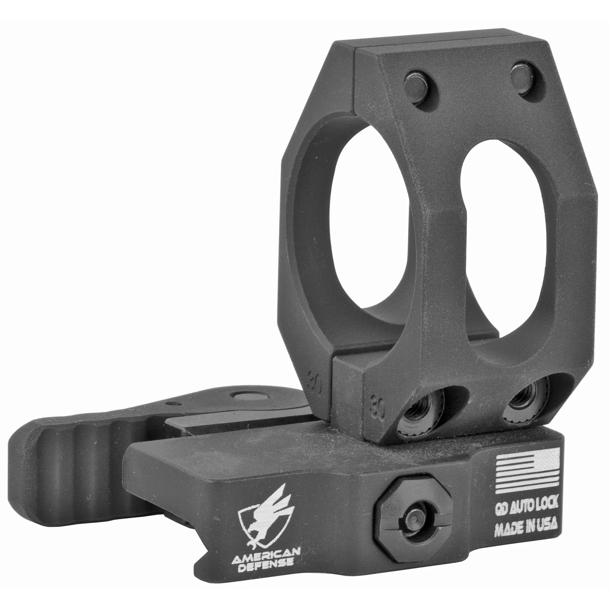 American Defense Mfg AD-68, Quick Detach Optic Mount, Picatinny, Black - AD-68-L-STD