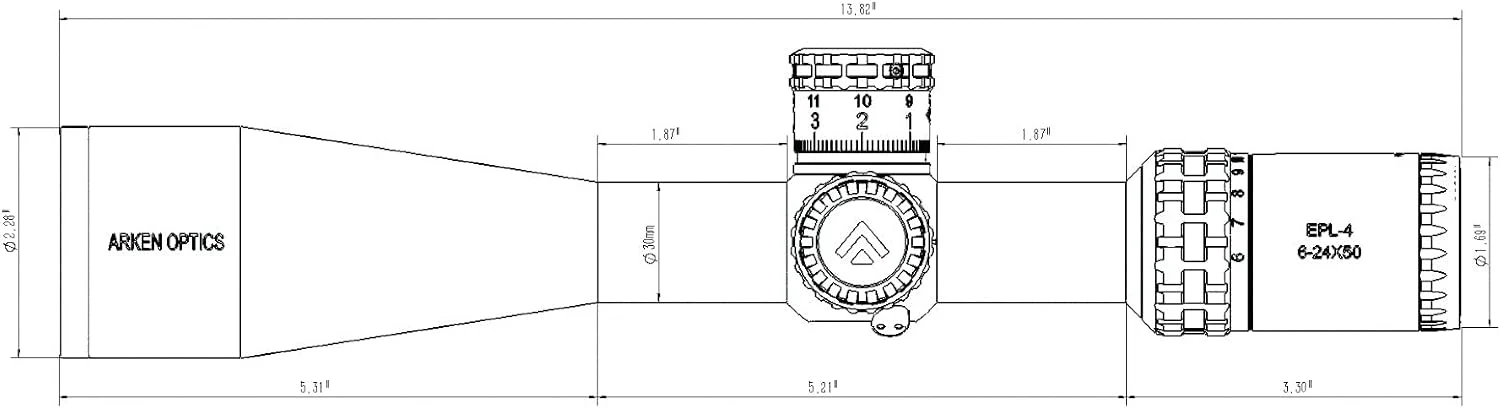 Arken Optics EPL4 6-24×50 FFP Illuminated Reticle with Zero Stop 30mm Tube Lightweight Rifle Scope - Image 18