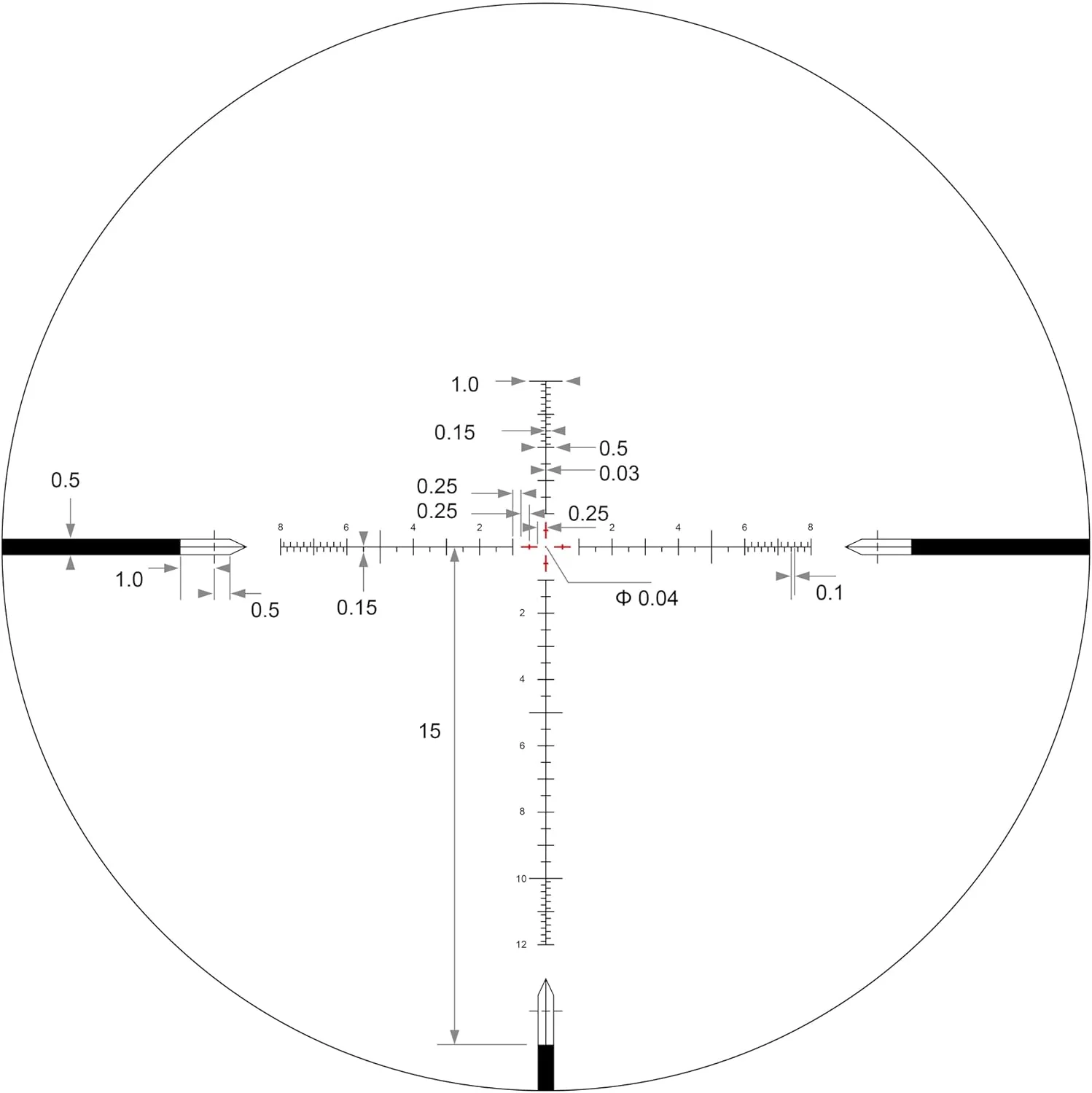 Arken Optics SH-4J 6-24X50 Rifle Scope FFP Illuminated Reticle with Zero Stop 34mm Tube - Image 11