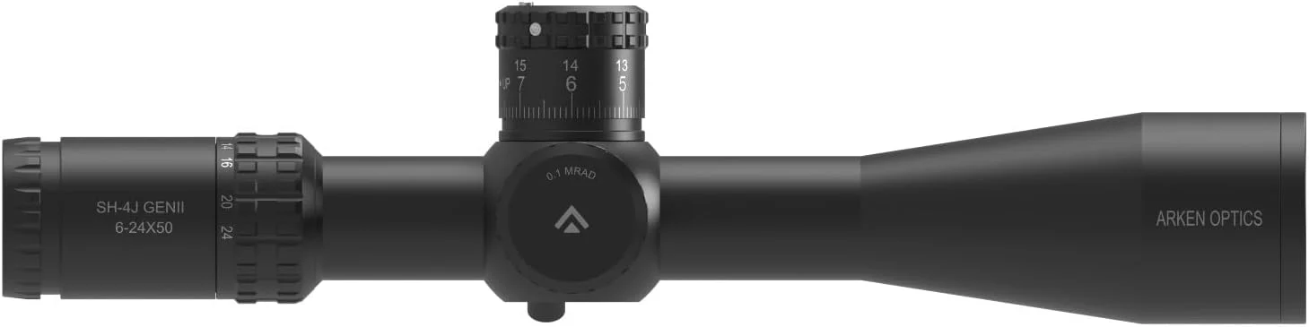 Arken Optics SH-4J 6-24X50 Rifle Scope FFP Illuminated Reticle with Zero Stop 34mm Tube - Image 5