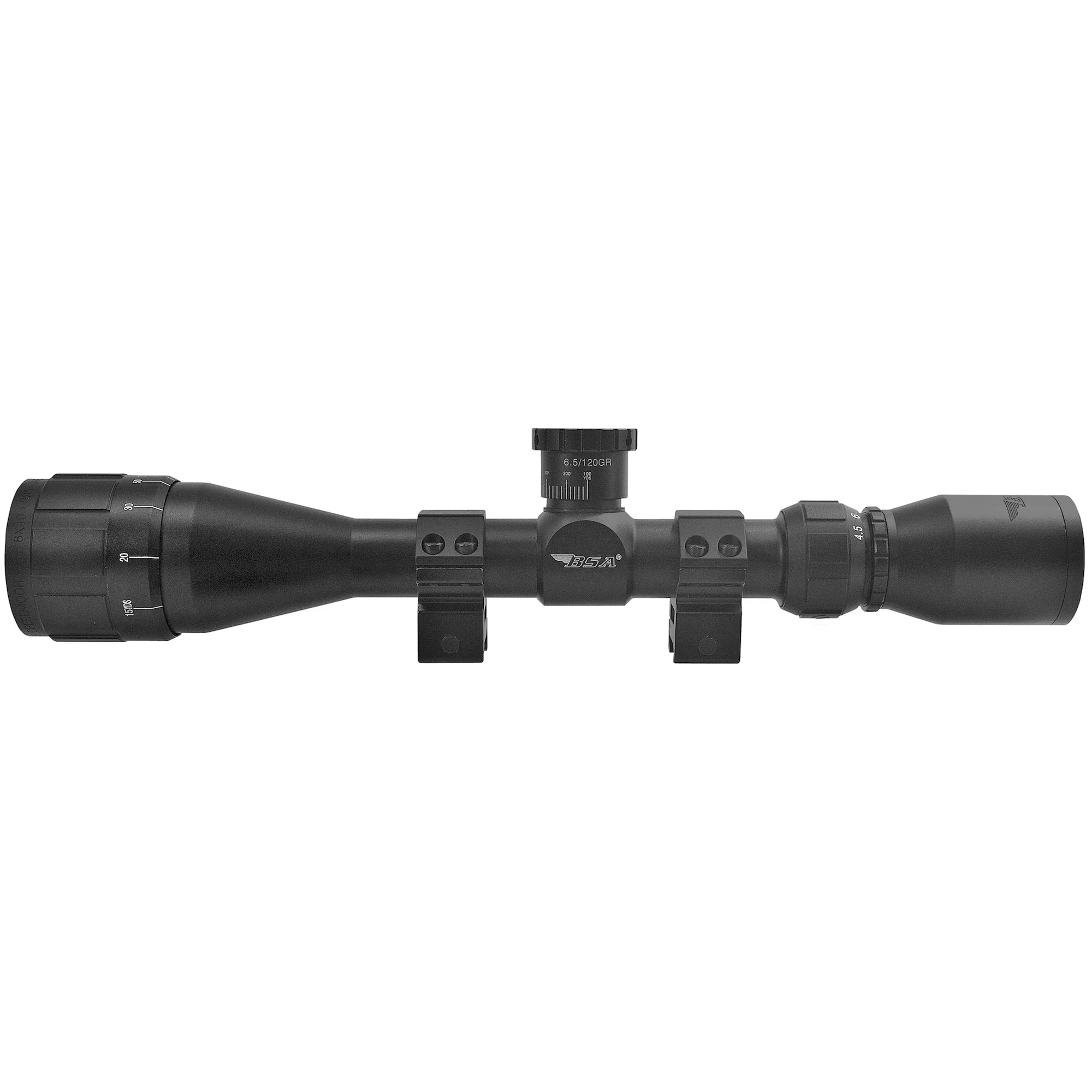 BSA Optics Sweet 6.5 Creedmoor 4.5-18x40mm AO Rifle Scope with Weaver Rings - BSA65-4518X40AOWRTB - Image 2