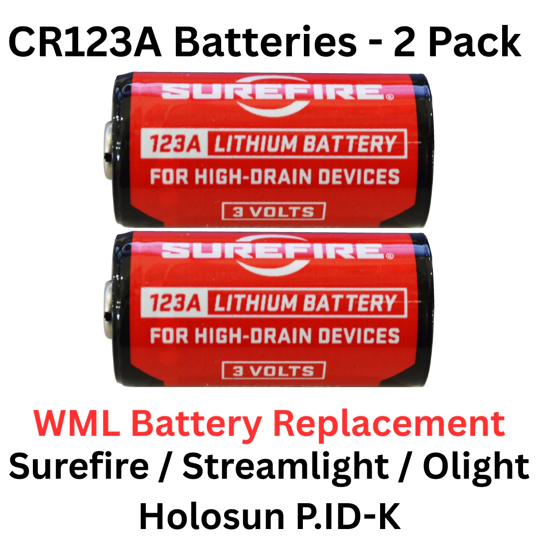 CR123A 3V High-Performance Lithium Battery - For WMLs & Flashlights