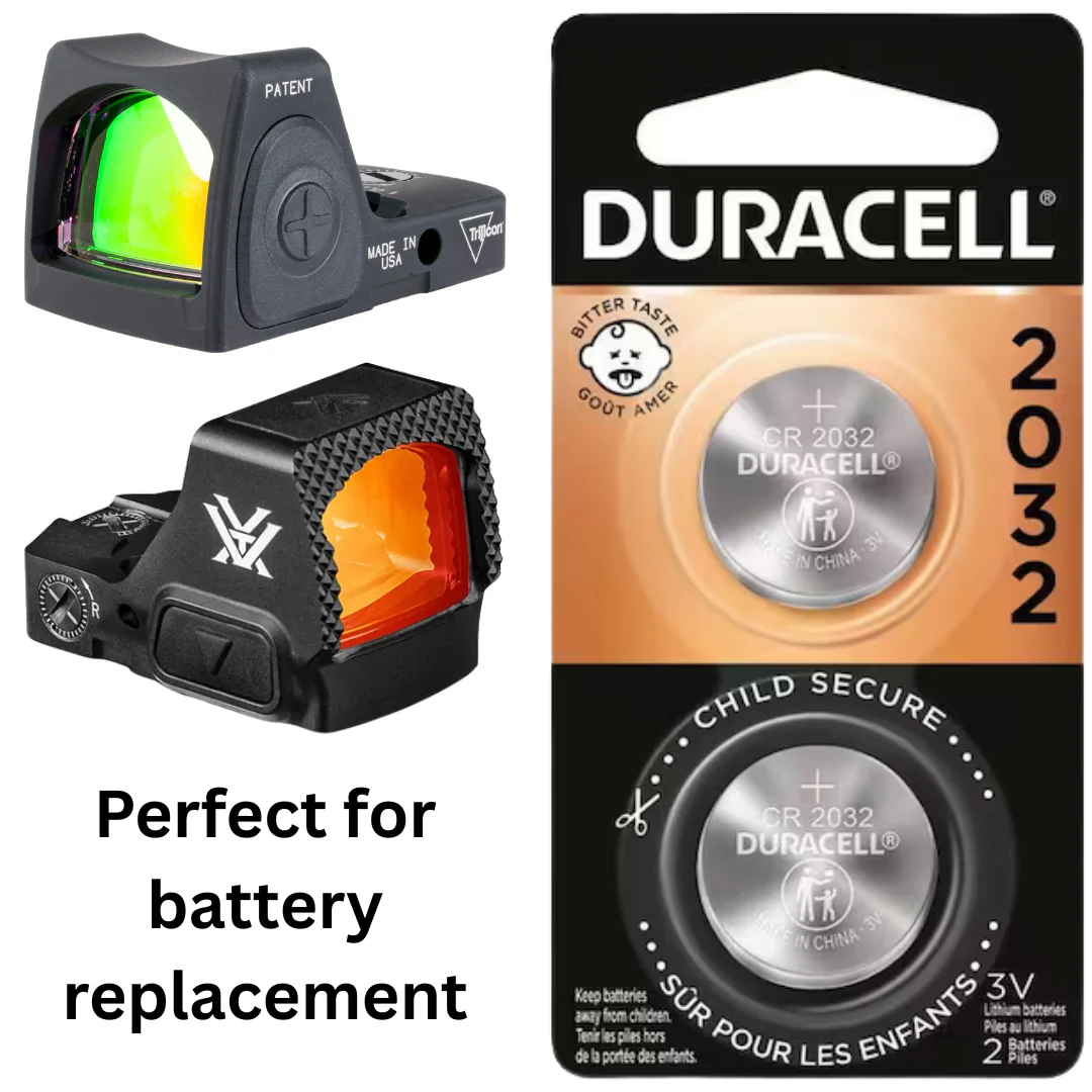 Duracell CR2032 Red Dot Replacement Battery Set