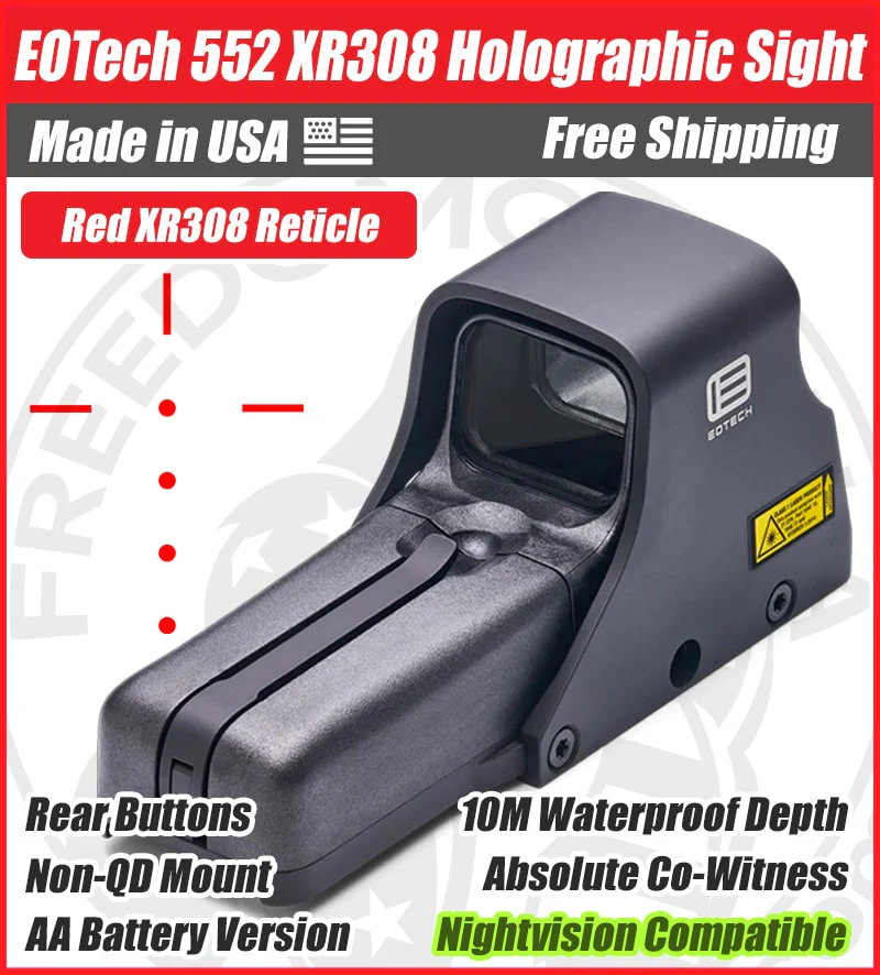 EOTech 552 XR308 Holographic Red Dot Sight, XR308 Reticle - 552.XR308