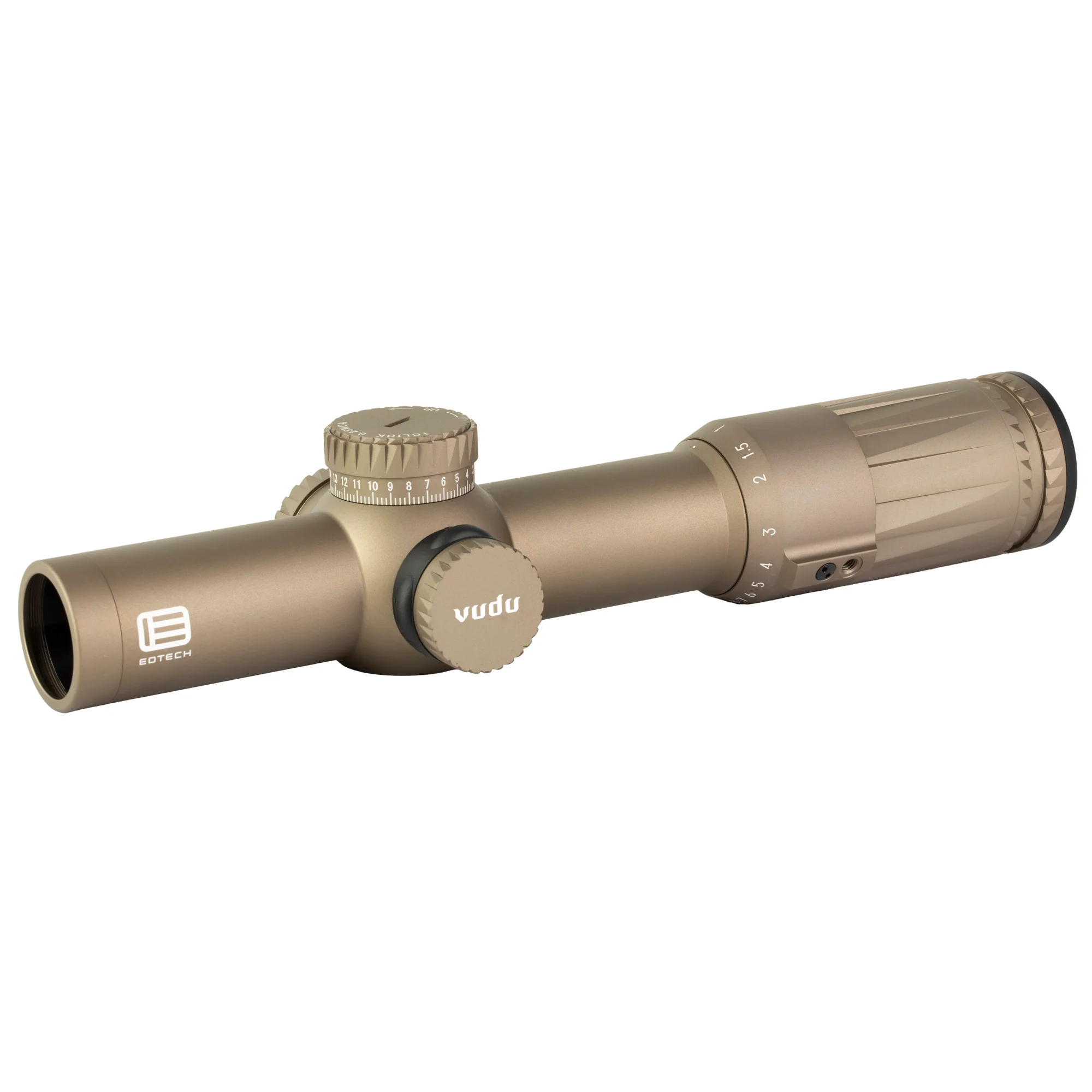EOTech Vudu 1-10x28mm 34mm FFP Illuminated SR4 MOA Riflescope, Tan - EOVDU1-10FFSR4TAN