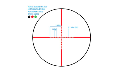 Firefield Barrage 1.5-5x32mm Illuminated Mil-Dot Riflescope - FF13061 - Image 4