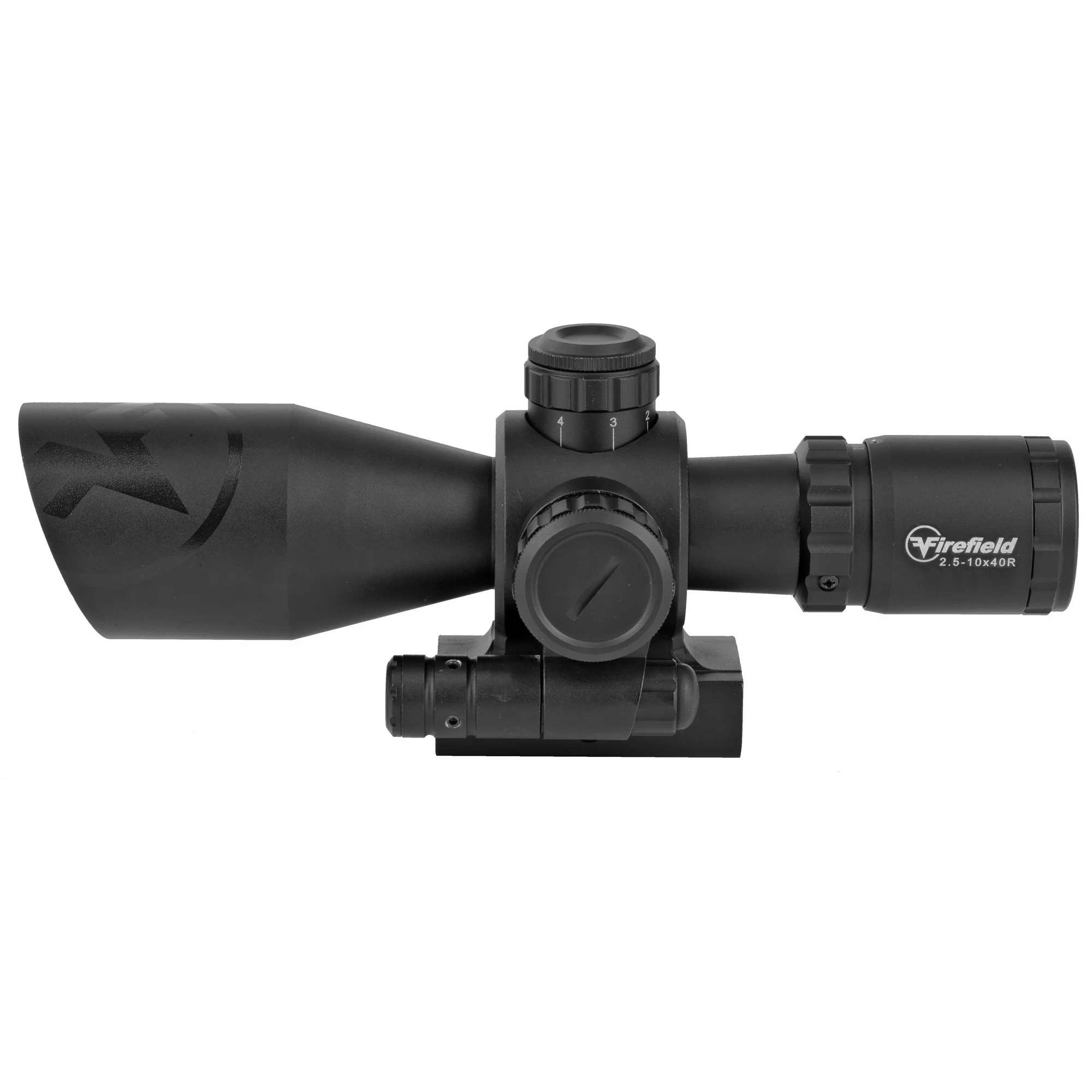 Firefield Barrage 2.5-10x40mm Illuminated Mil-Dot Riflescope with Red Laser - FF13065 - Image 3