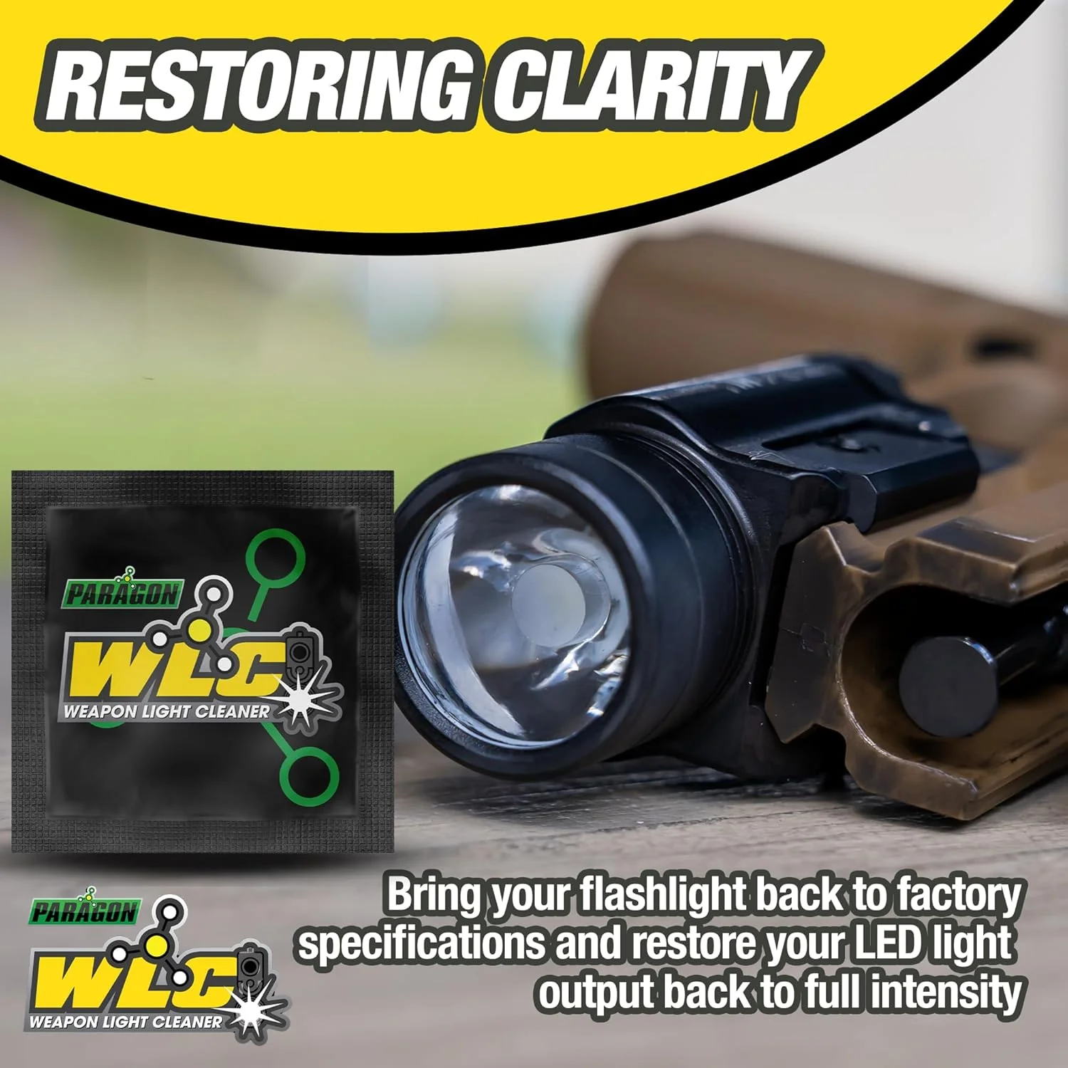 Flashlight Cleaner Wipes (10 Pack) – Easy Carbon Removal for Tactical Flashlights - Paragon by CHPWS - Image 2