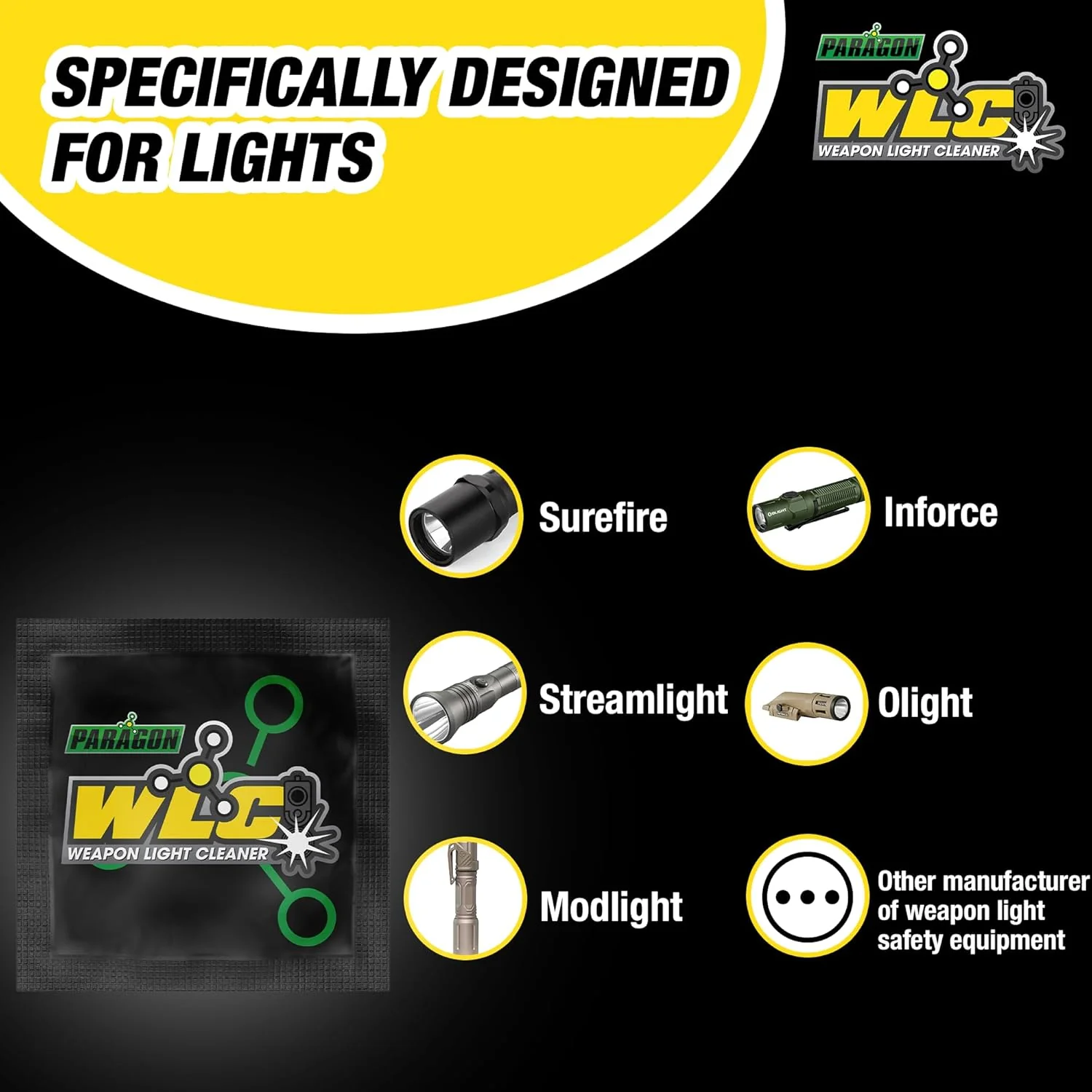 Flashlight Cleaner Wipes (10 Pack) – Easy Carbon Removal for Tactical Flashlights - Paragon by CHPWS - Image 3