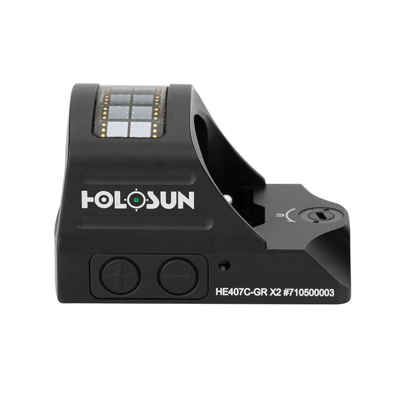 Holosun 407C X2 2 MOA Green Dot, RMR Footprint, Side Battery, Solar Failsafe - HE407C-GR-X2 - Image 10