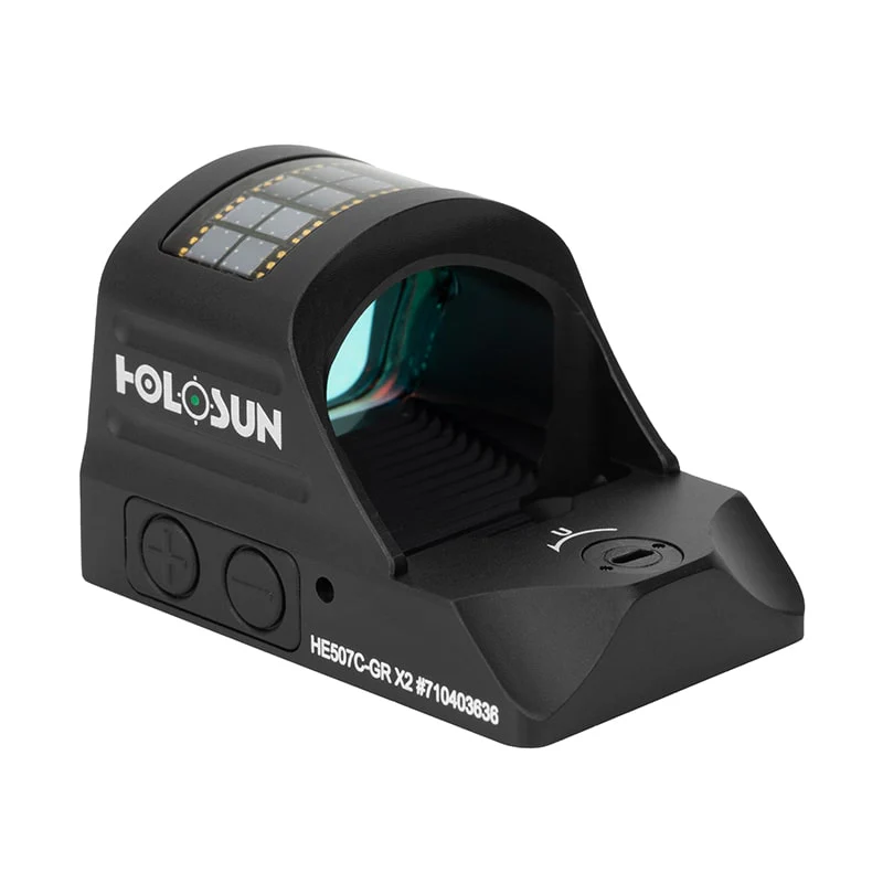 Holosun 507C Green X2, 32 MOA Ring & 2 MOA Green Dot, RMR Footprint, MRS Reticle, Side Battery, Solar Failsafe - HE507C-GR-X2 - Image 11