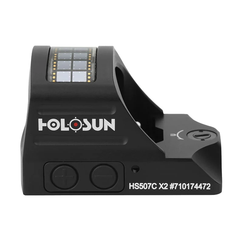 Holosun 507C X2, 32 MOA Ring & 2 MOA Red Dot, RMR Footprint, MRS Reticle, Side Battery, Solar Failsafe - HS507CX2 - Image 8