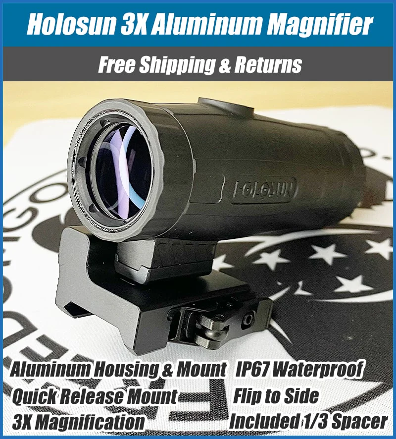 Holosun ARO-EVO-SPR-RD & HM3X Combo Kit with Hard Case (SPR Red Dot + 3x Magnifier Combo) - Image 3