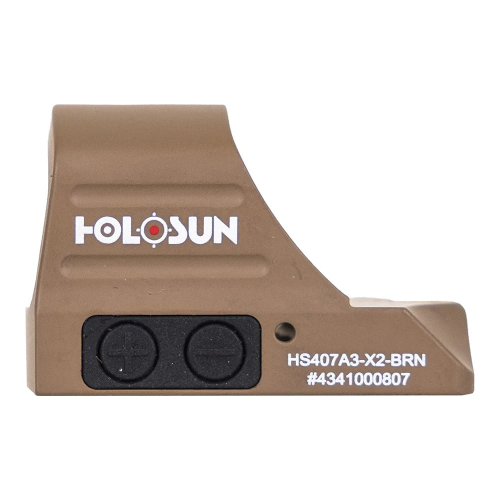 Holosun FDE 407A3, 3MOA, Red Dot, Side Battery, Shake Awake - HS407A3-X2-BRN - Image 4