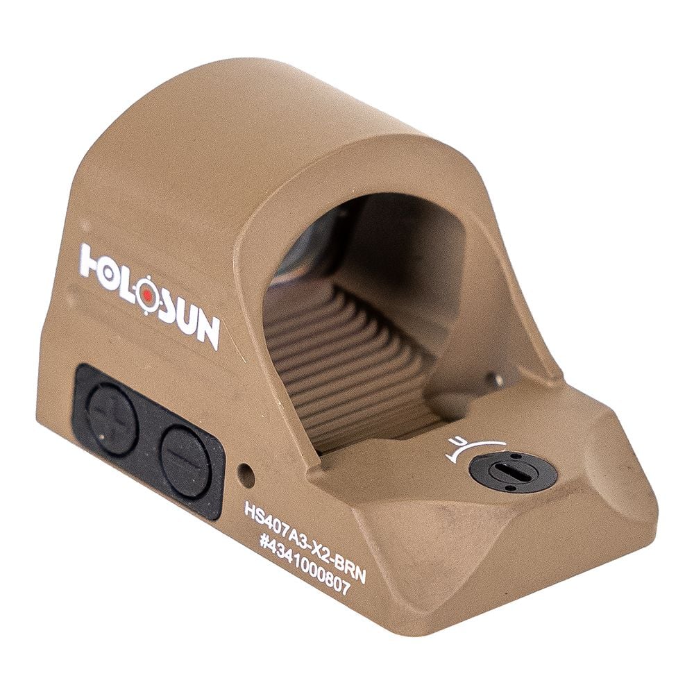 Holosun FDE 407A3, 3MOA, Red Dot, Side Battery, Shake Awake - HS407A3-X2-BRN - Image 5