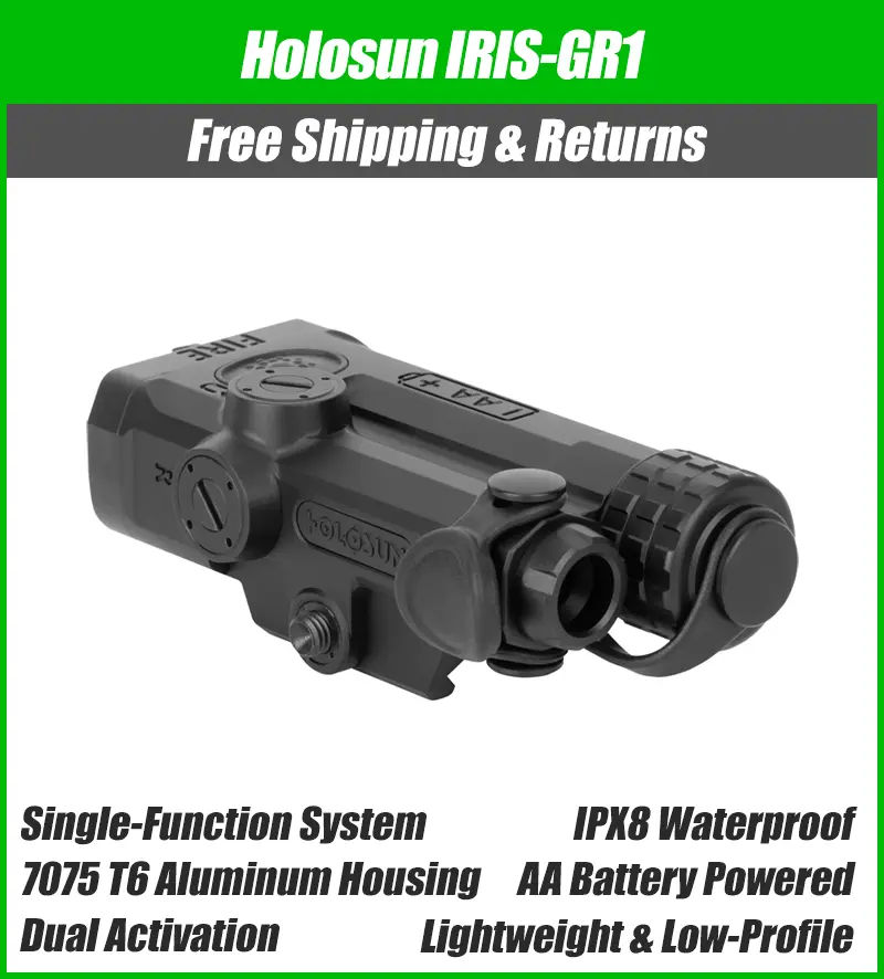 Holosun IRIS 1 Single Function Infrared/Red/Green Laser – Remote Switch – Fits Picatinny – IRIS-IR1, IRIS-GR1, IRIS-RD1 - Image 2