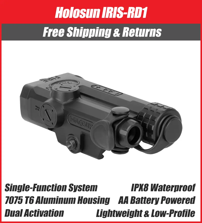 Holosun IRIS 1 Single Function Infrared/Red/Green Laser – Remote Switch – Fits Picatinny – IRIS-IR1, IRIS-GR1, IRIS-RD1 - Image 3