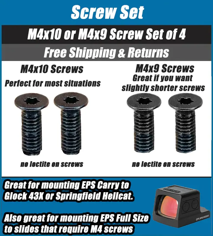 M4 Screws for EPS/EPS Carry - Set of 4 (Please Read Description)