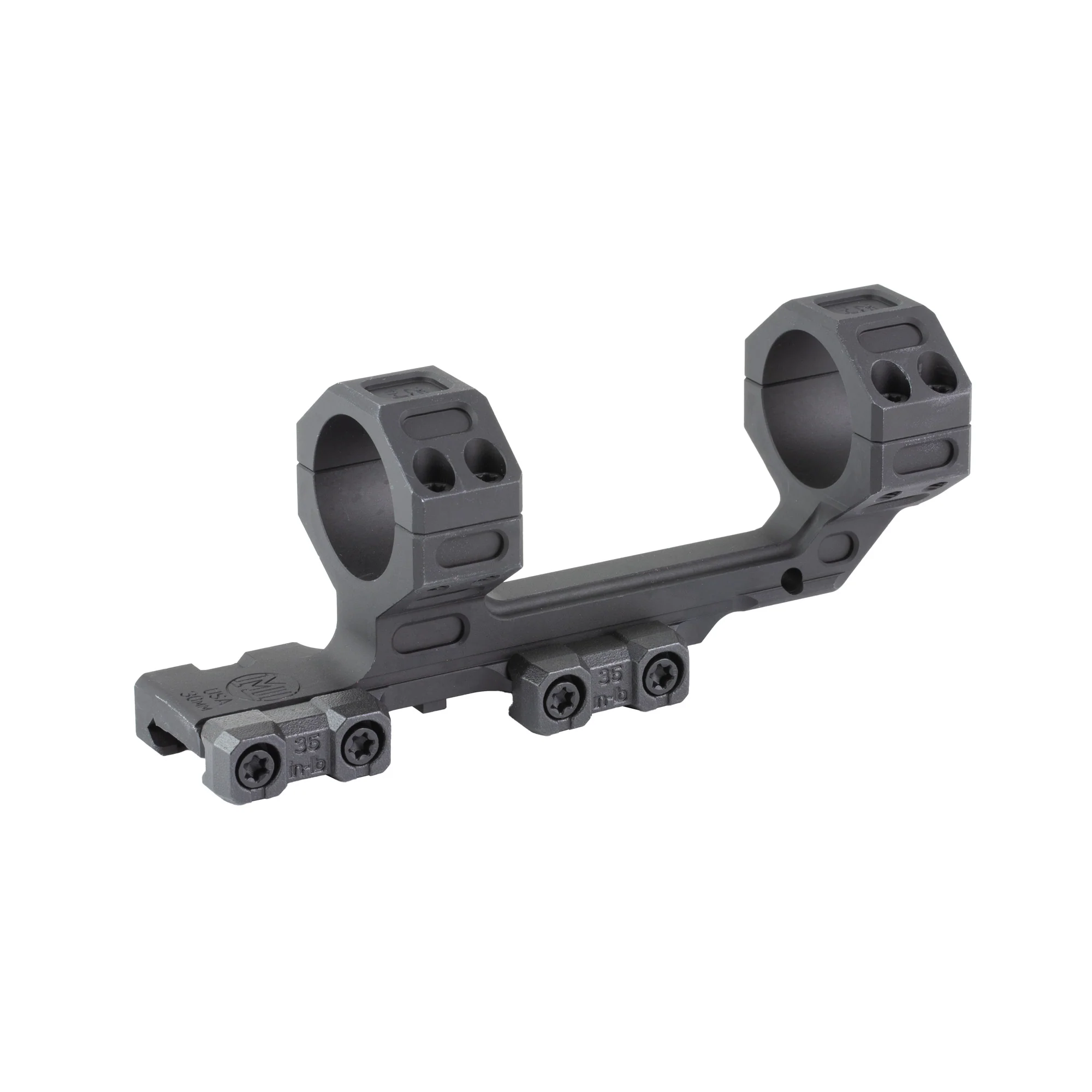 Midwest Industries MK2 Receiver Extension, 30mm Optic Mount, Black Anodized - MI-MK2-30SM