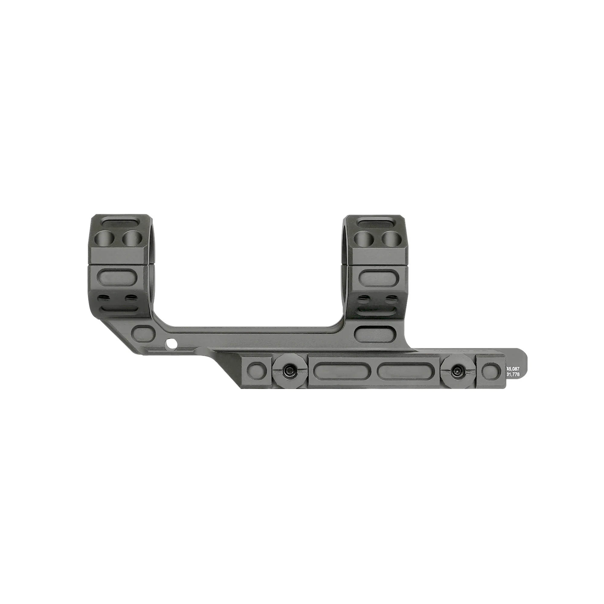 Midwest Industries MK2 Receiver Extension, 30mm Quick Detach Scope Rings, Black - MI-MK2-QD30SM