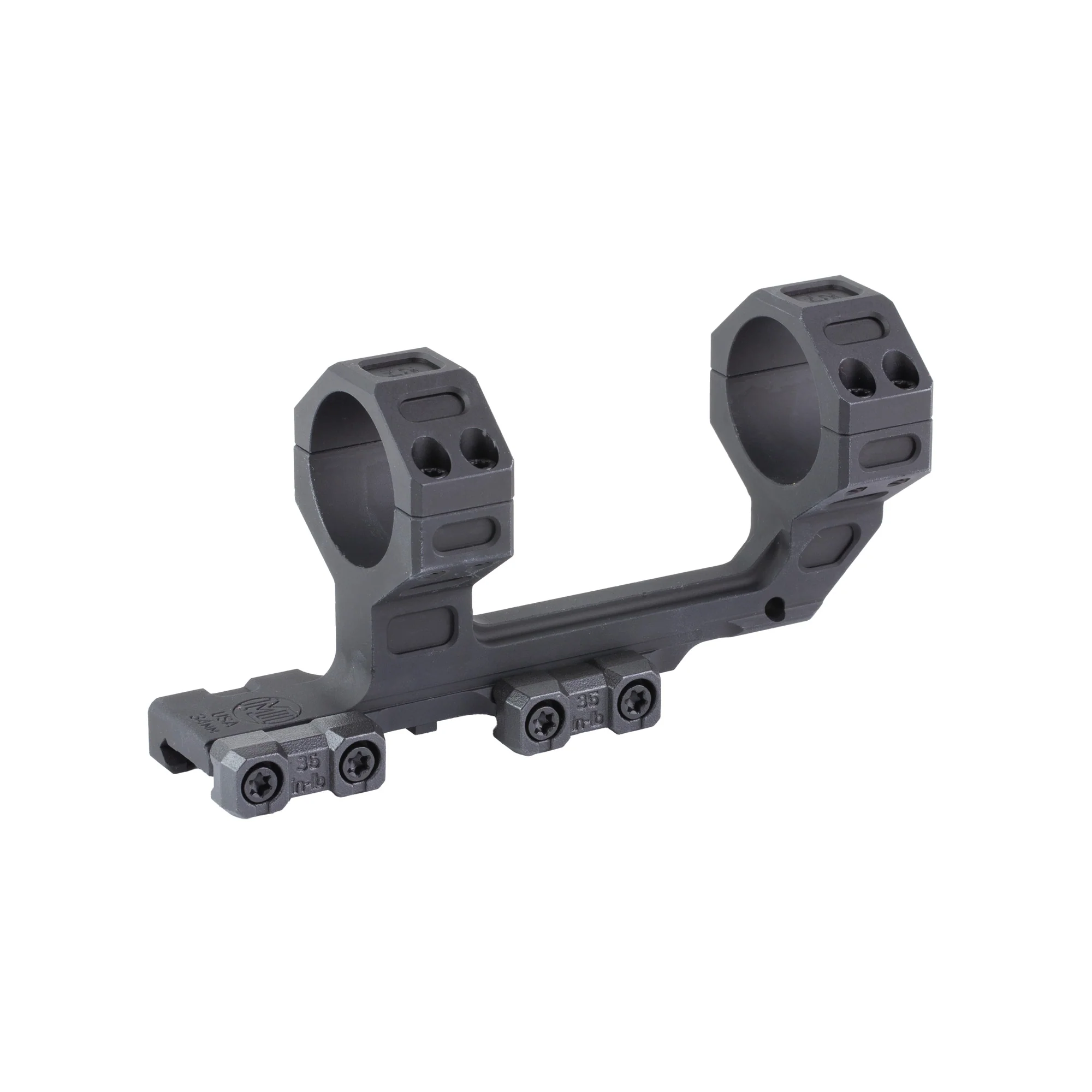 Midwest Industries MK2 Receiver Extension, 34mm High Optic Mount, Black Anodized - MI-MK2-34SMH