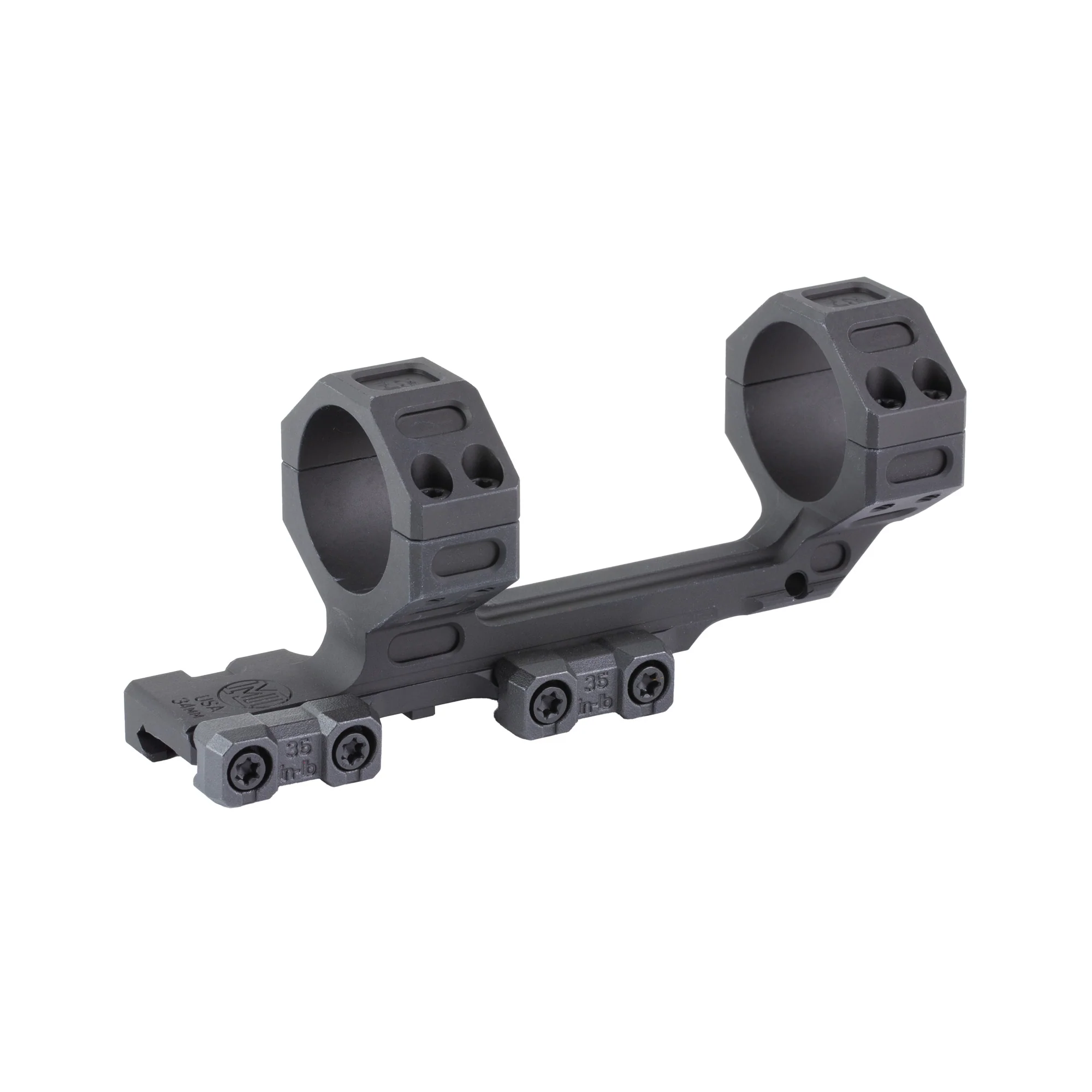 Midwest Industries MK2 Receiver Extension, 34mm Optic Mount, Black Anodized - MI-MK2-34SM