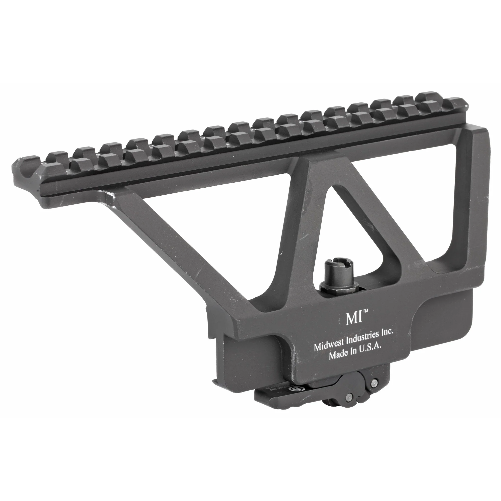 Midwest Industries Railed Scope Mount, Quick Detach, AK, Black Anodized - MI-AKSM