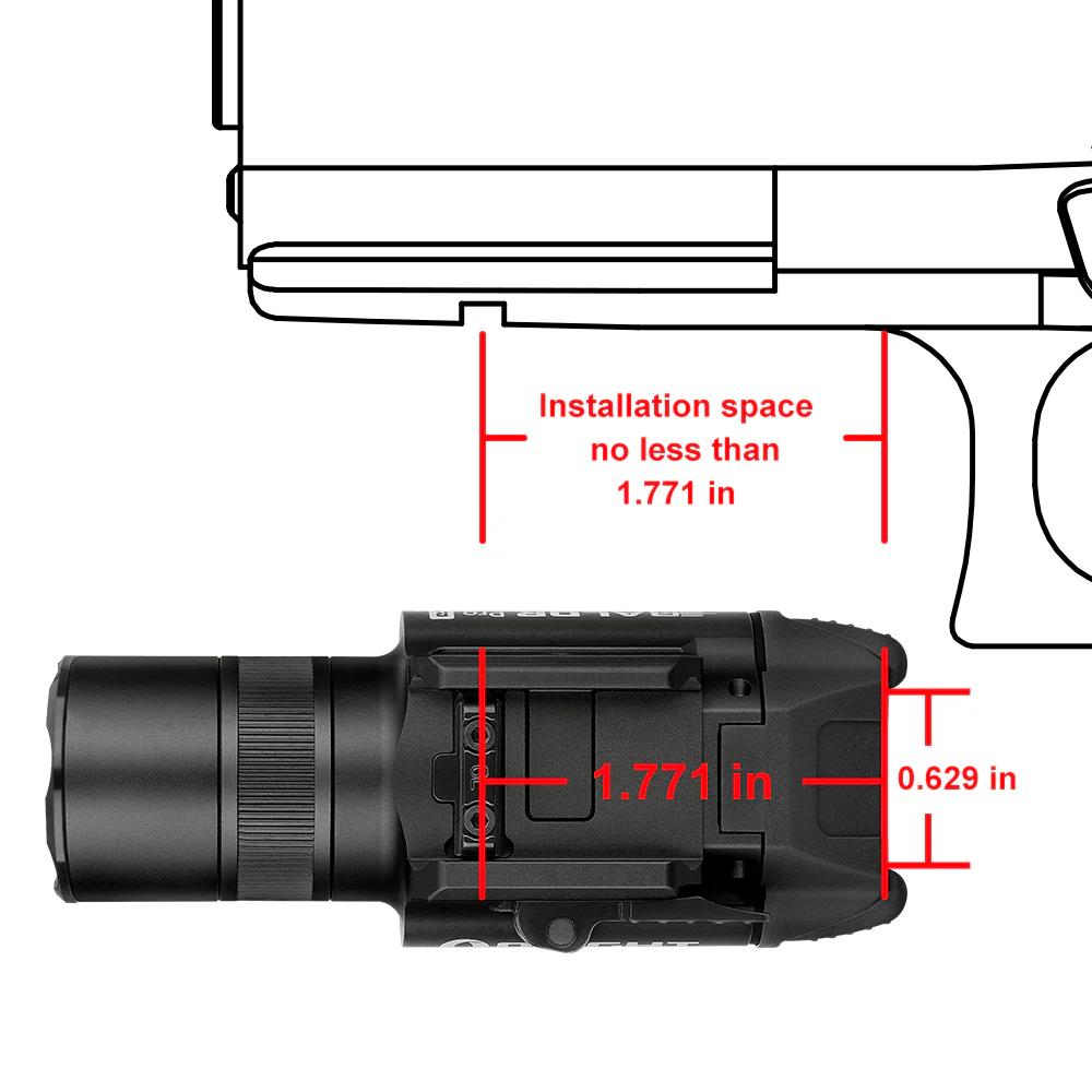 Olight Baldr Pro R Rechargeable Tactical Light with Green Laser - Image 5