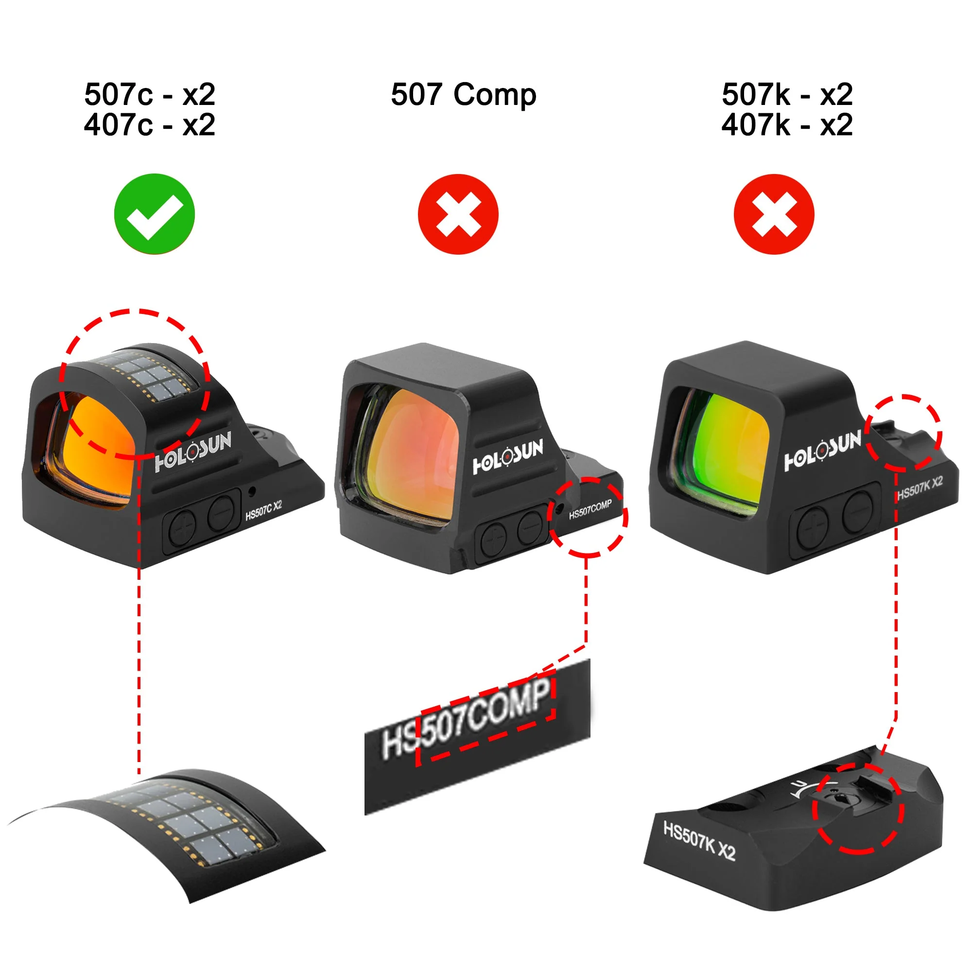 OpticGard Scope Cover for Holosun® 507C-X2/407C-X2 - Image 2