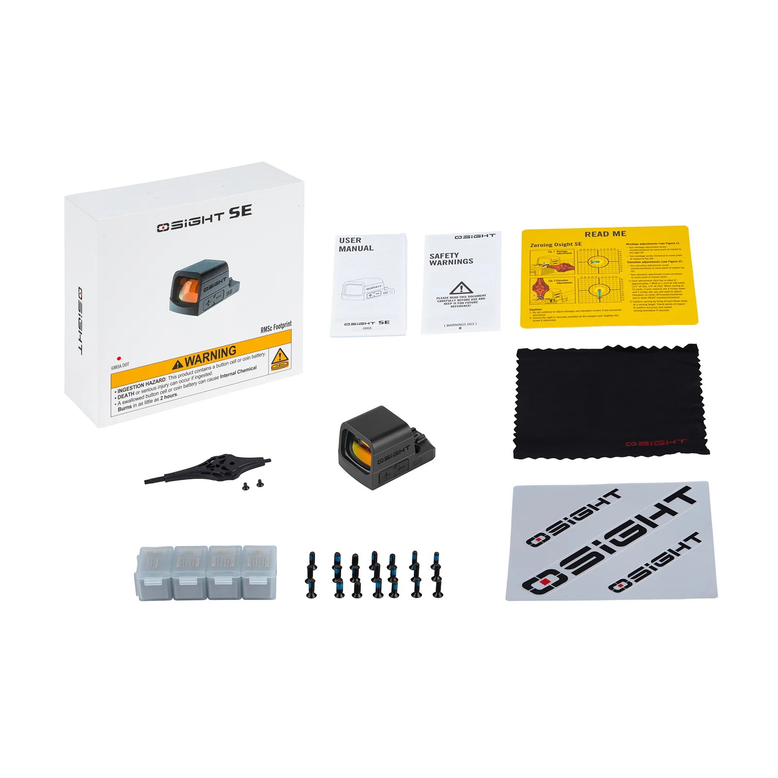 Osight SE Enclosed Red 6 MOA Dot, Side Battery, RMSc Footprint - Image 3
