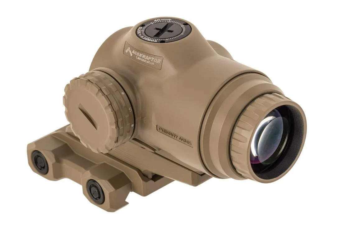 Primary Arms SLx 3X MicroPrism Scope - Red Illuminated ACSS Raptor Reticle - 5.56/.308 - Yard - FDE - Image 2