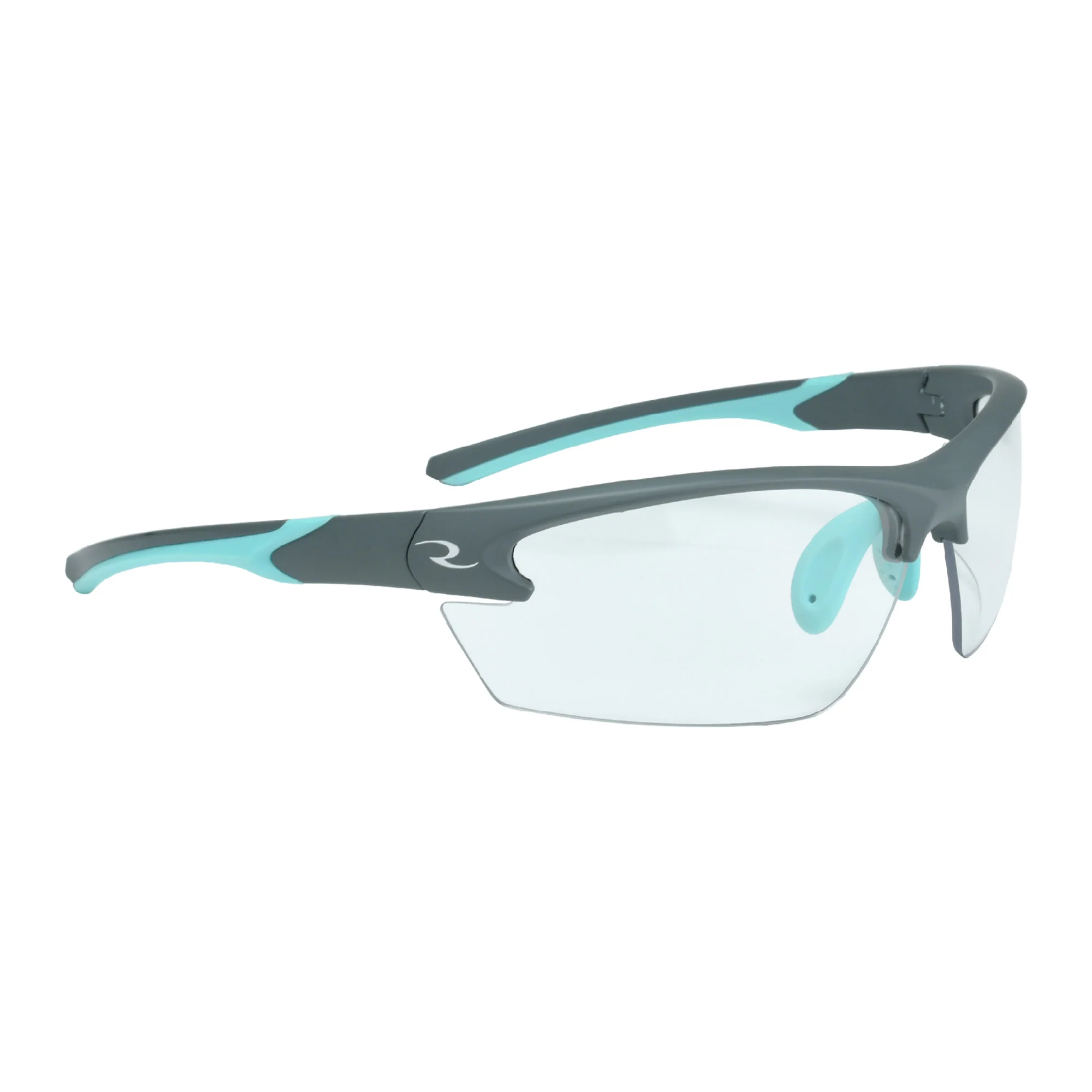 Radians Lowset Ladies Shooting Glasses, Aqua Frame, Clear Lens, Women's Sport Eye Protection