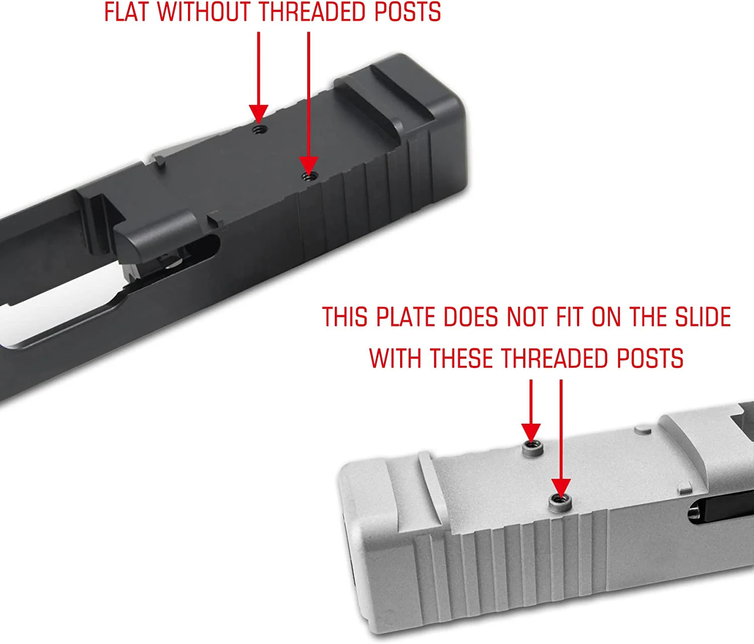 RMR to K Series Adapter Plate - Convert RMR to Holosun 407K/507K/EPS/EPS Carry - Titanium - DPP - Image 2