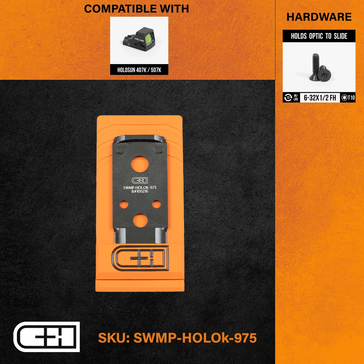 S&W M&P 2.0 to Holosun 407K/507K/EPS/EPS Carry - Aluminum - CHPWS - SWMP-HOLOk-975 - Image 2