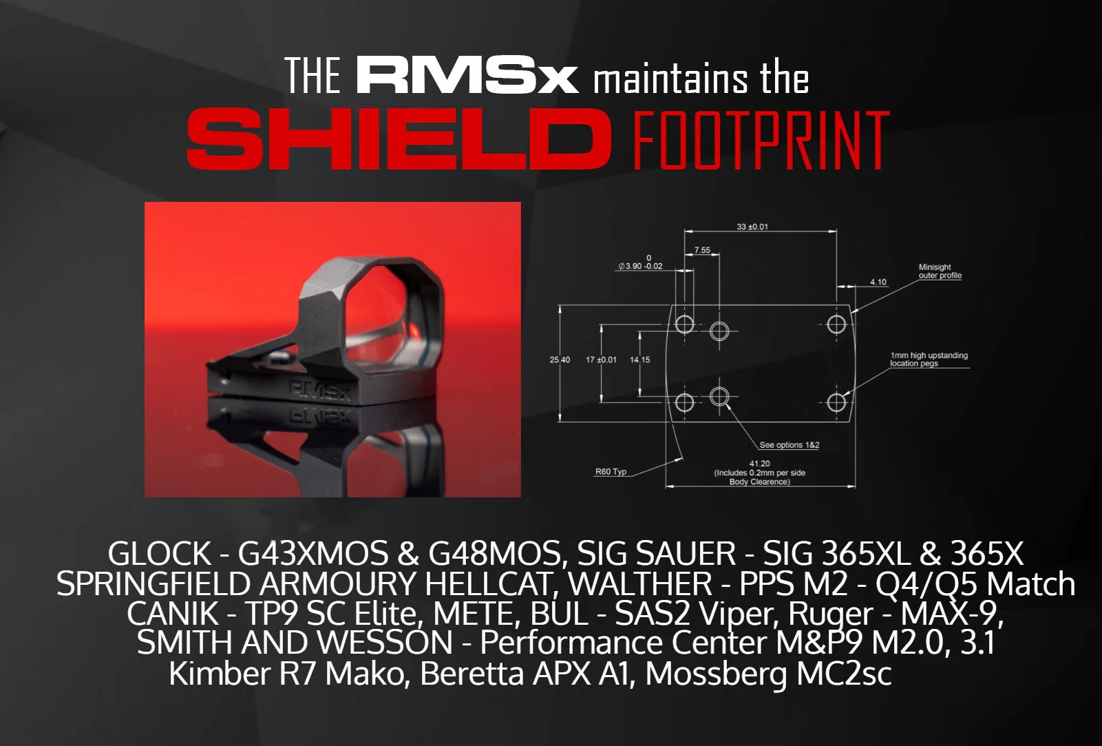 Shield Sights RMSx – Reflex Mini Sight XL Lens – 65ring & 2MOA – Glass Lens Edition - RMSX-65-2MOA-GLASS - Image 6