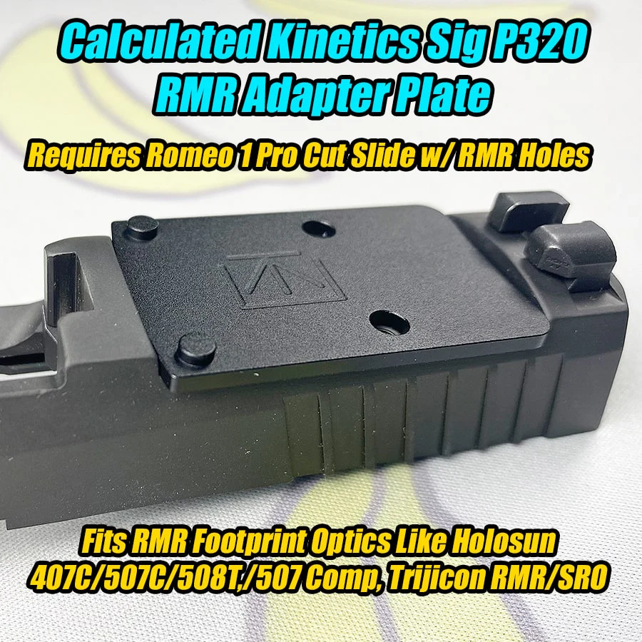 Sig P211 GTO to Holosun 407C, 507C, 508T, 507 Comp, RMR Footprint Filler Plate - Calculated Kinetics