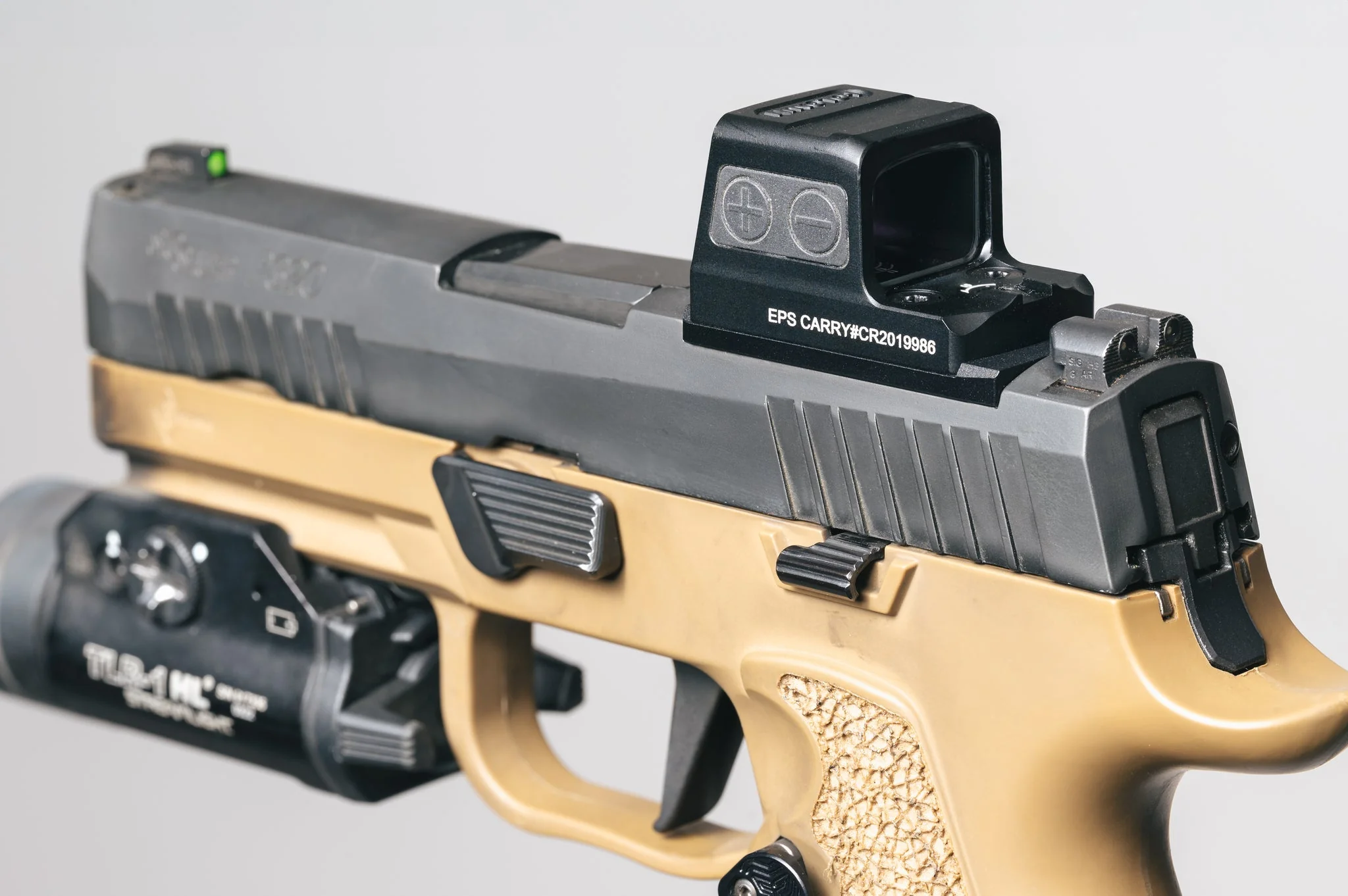 Sig P320/226/229 Romeo 1 Pro Cut Optic Plate With Rear Dovetails Attached to Holosun 407K, 507K, EPS Carry - Calculated Kinetics - Image 2