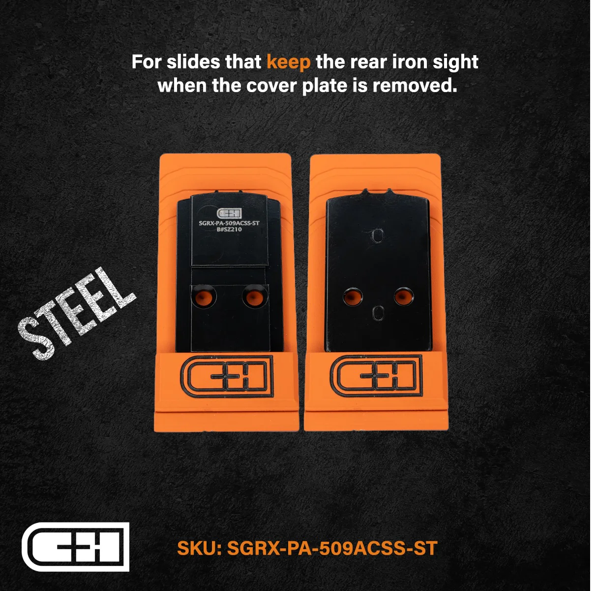 SIG P320 RX / Pro Series / AXG to Holosun 509 ACSS (Primary Arms) (STEEL) - CHPWS - SGRX-PA-509ACSS-ST