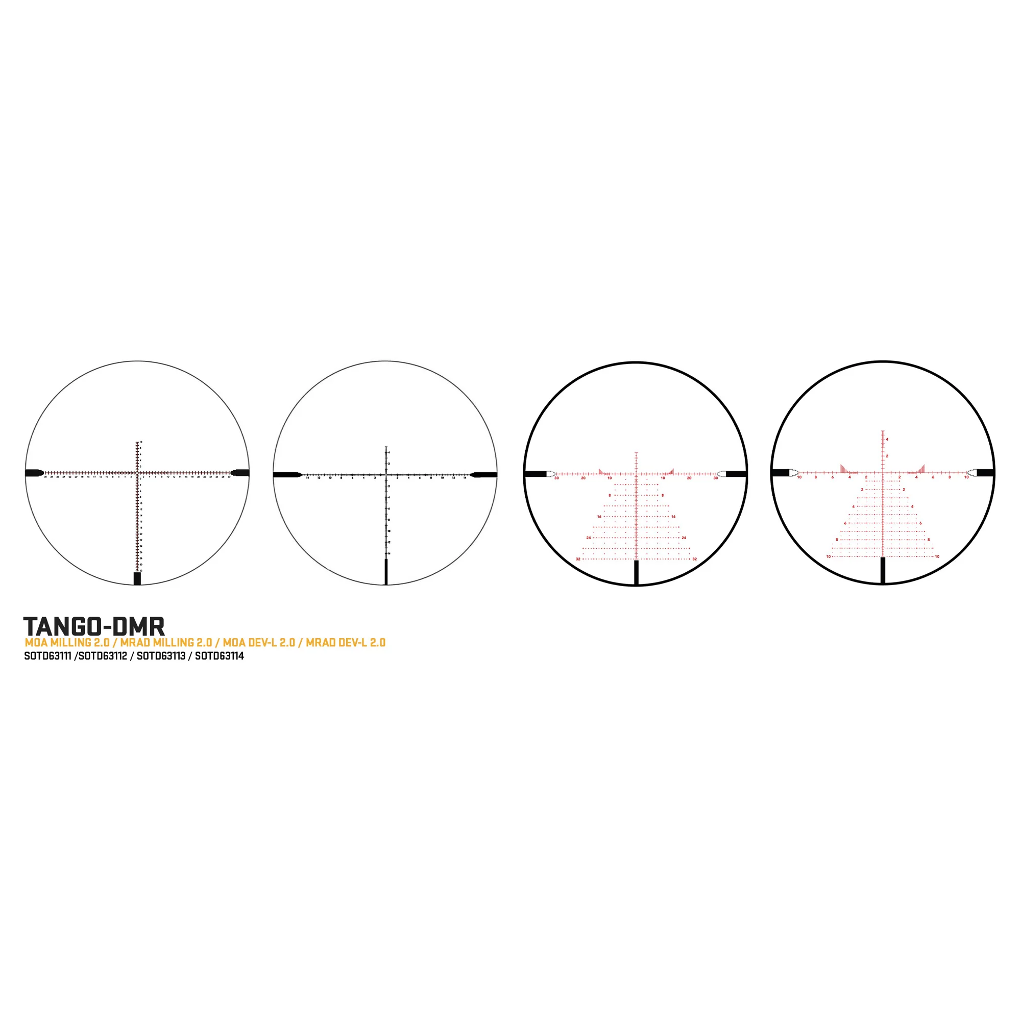 Sig Sauer Tango-DMR 3-18x44mm Rifle Scope - 34mm Tube, Illuminated MOA Milling 2.0 Reticle - Black (SOTD63113) - Image 2
