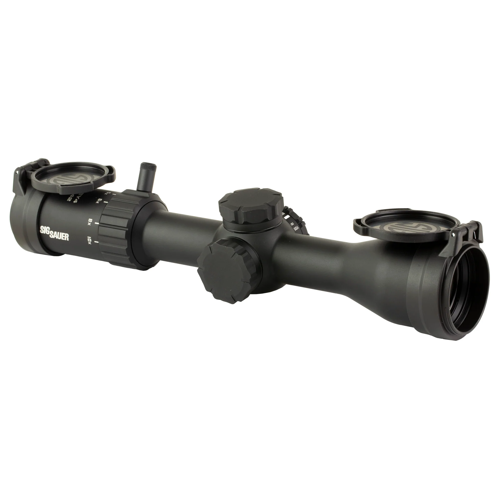Sig Sauer WHISKEY4 2.5-10x42mm SFP Rifle Scope - Quadplex Reticle - Black (SOW42003) - Image 2