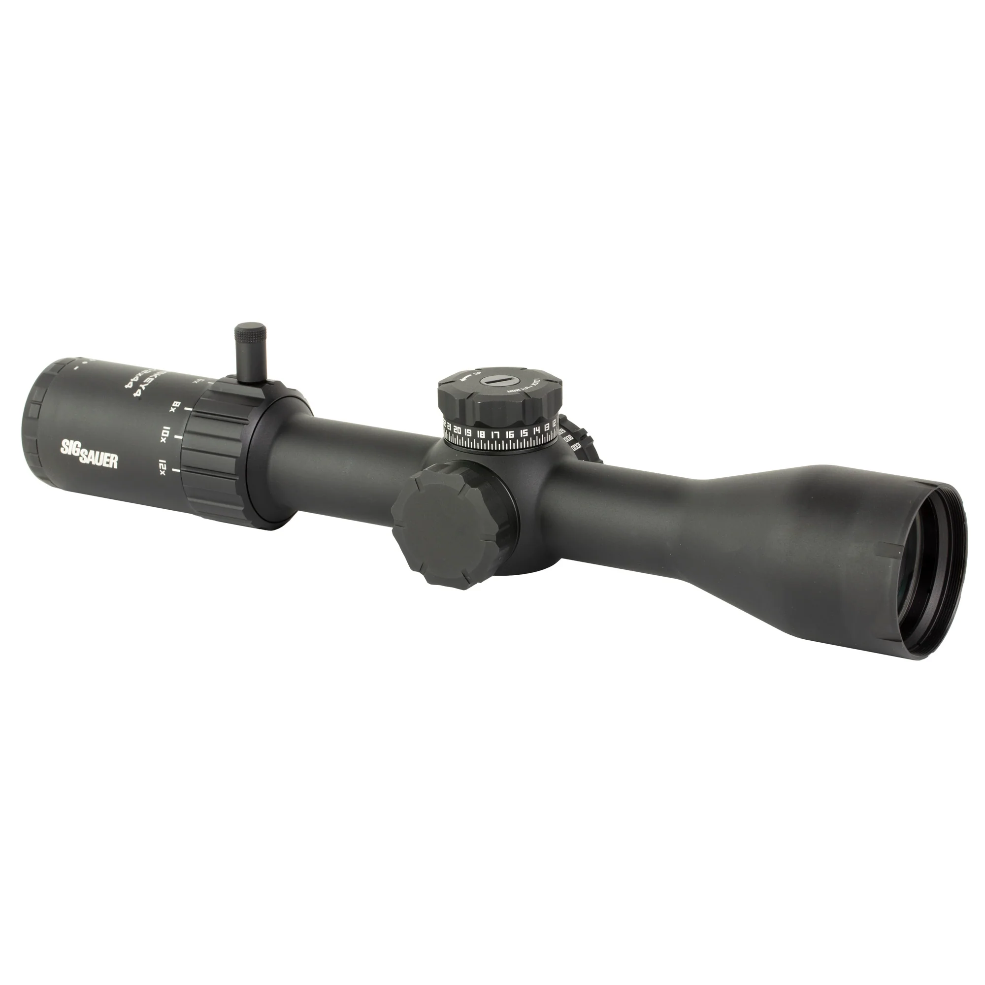 Sig Sauer Whiskey4 3-12x44mm SFP Rifle Scope - Exposed Zero Stop BDC-1 Reticle - Black (SOW43001) - Image 2