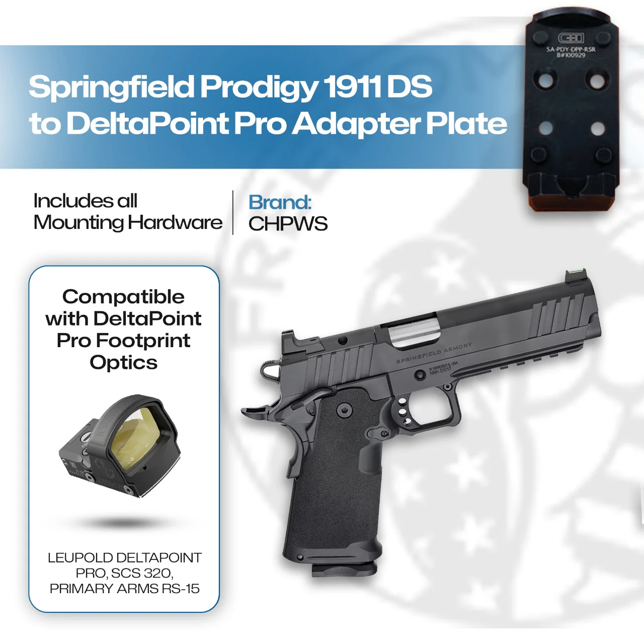 Springfield Armory Prodigy to Leupold Delta Point Pro - CHPWS - AOS-DPP-RSR
