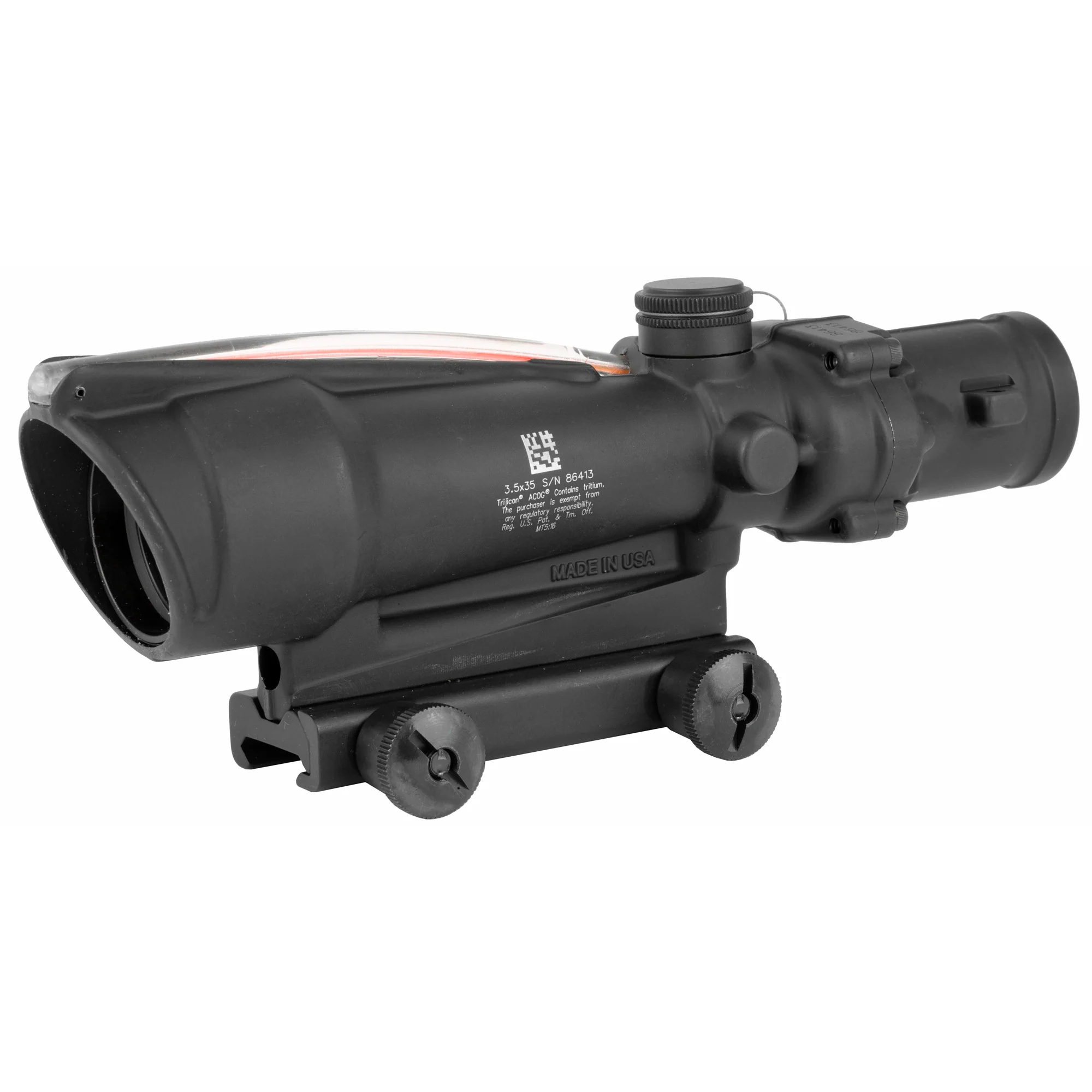 Trijicon ACOG 3.5x35 Riflescope w/TA51 Mount, Illuminated Horseshoe Reticle, .223 (MPN: TA11H, UPC: 719307302938)