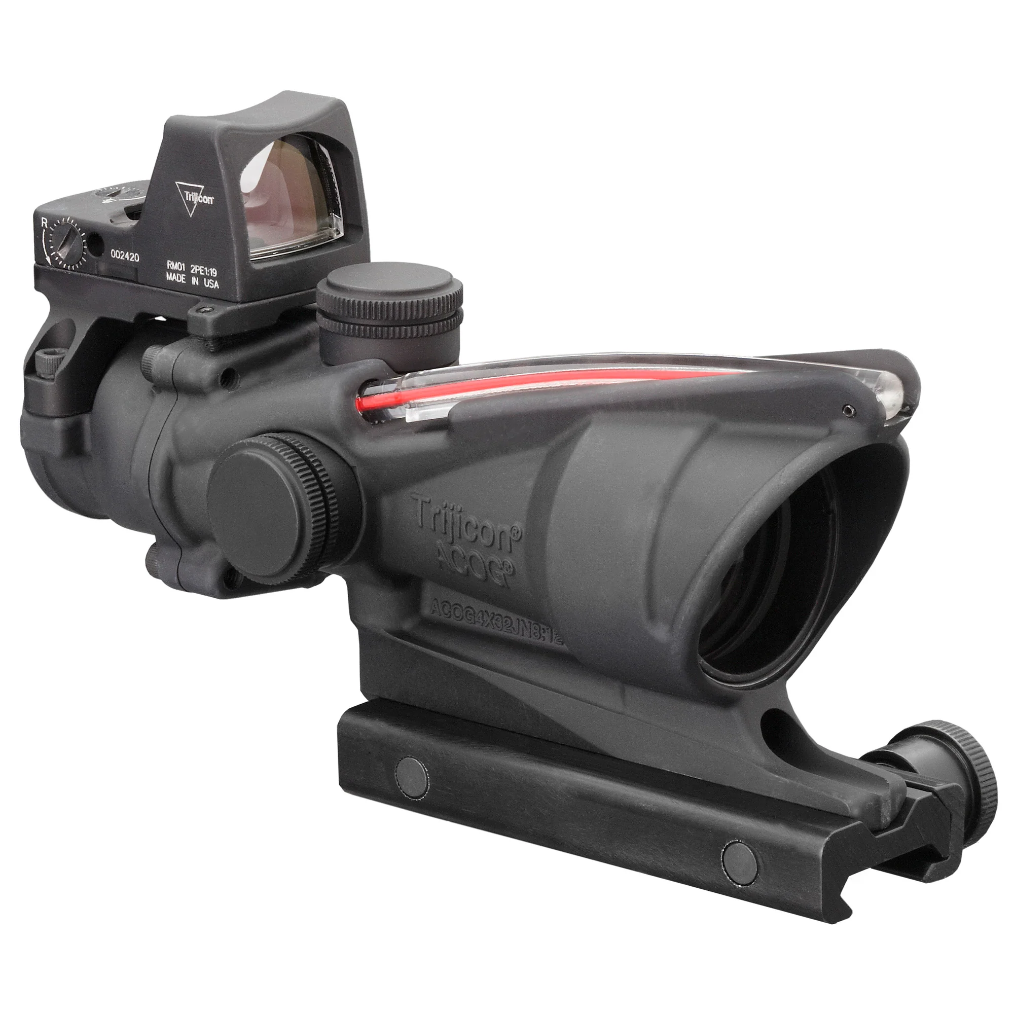 Trijicon ACOG 4x32 Fixed Power Riflescope Red Chevron .223 with RMR (MPN: TA31-D-100549, UPC: 719307311770) - Image 2