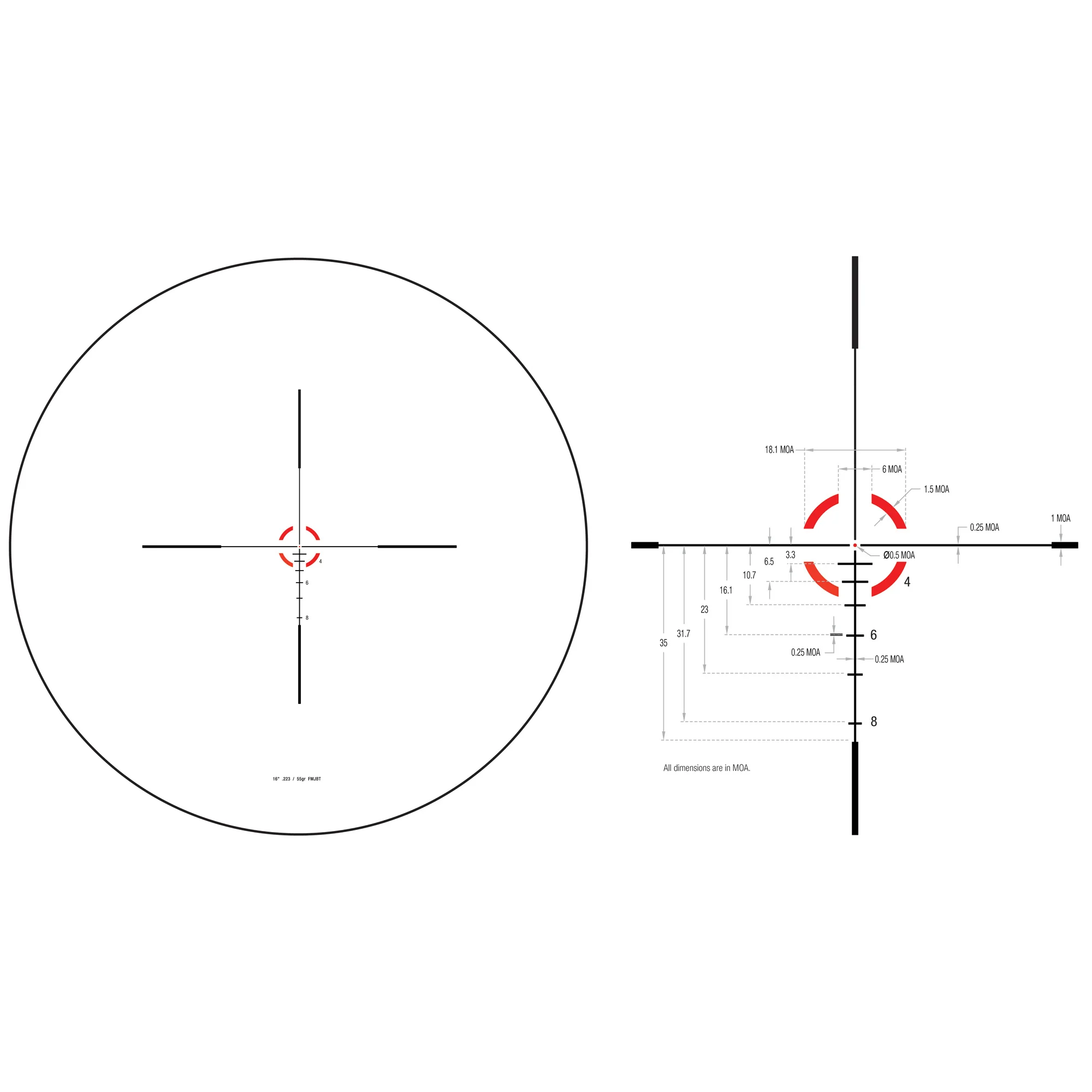 Trijicon Credo 1-6x24 SFP BDC Red Illuminated Riflescope (MPN: CR624-C-2900015, UPC: 719307403024) - Image 4