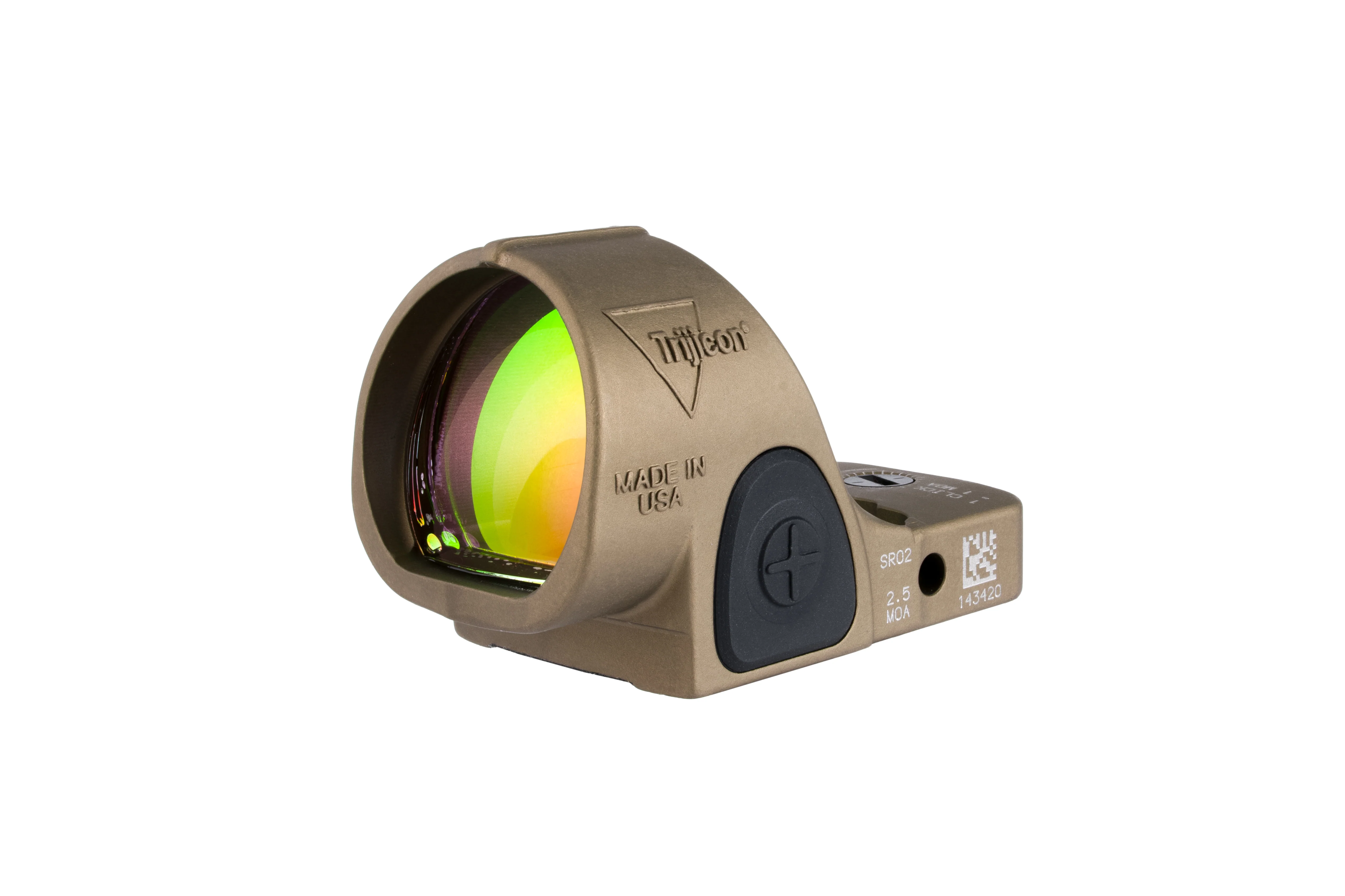 Trijicon SRO Red Dot Sight Coyote Brown - Round Window - Available in 1, 2.5, and 5 MOA Versions - 7075 T6 Aluminum - RMR Footprint - Image 10