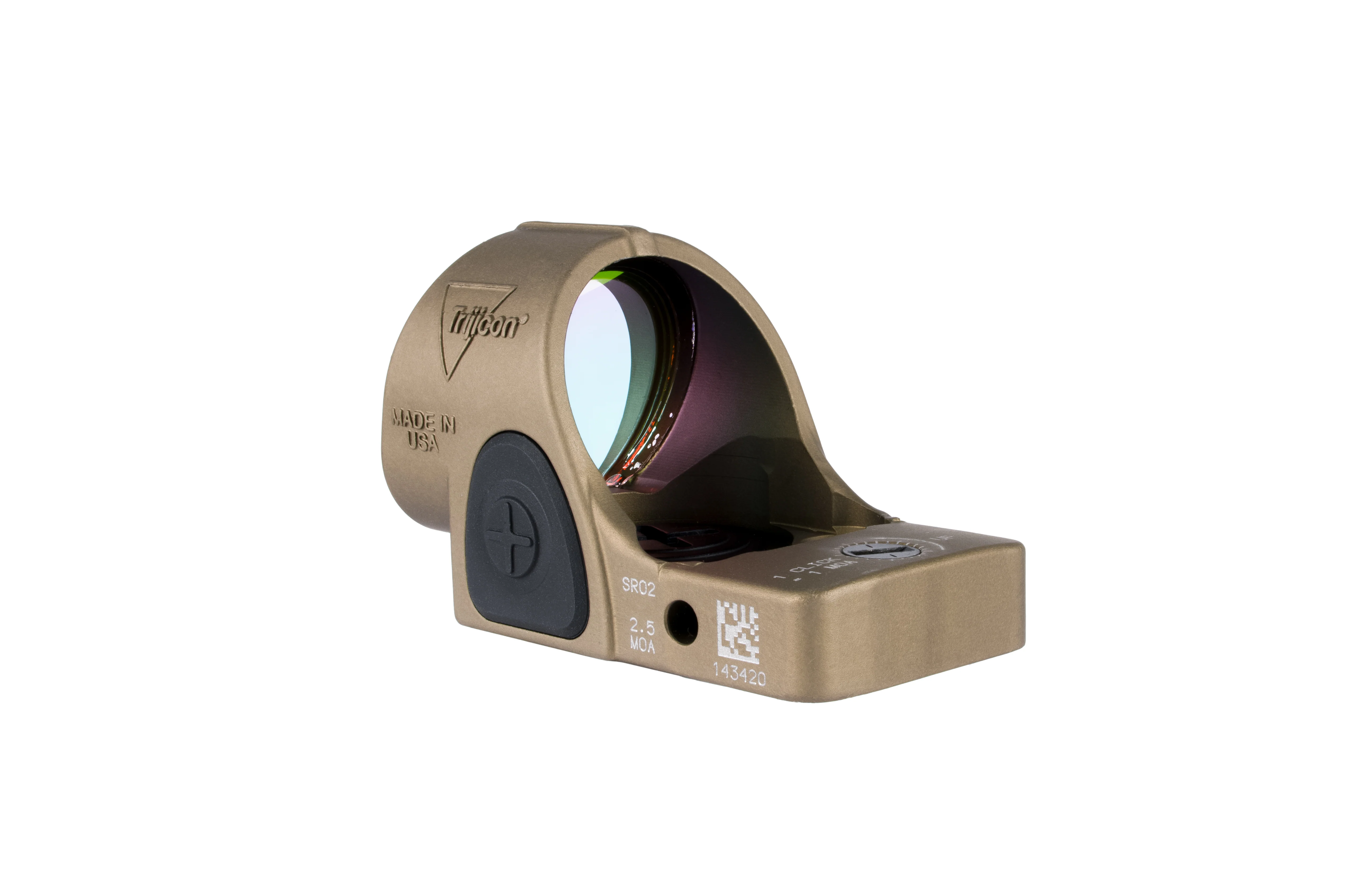 Trijicon SRO Red Dot Sight Coyote Brown - Round Window - Available in 1, 2.5, and 5 MOA Versions - 7075 T6 Aluminum - RMR Footprint - Image 8