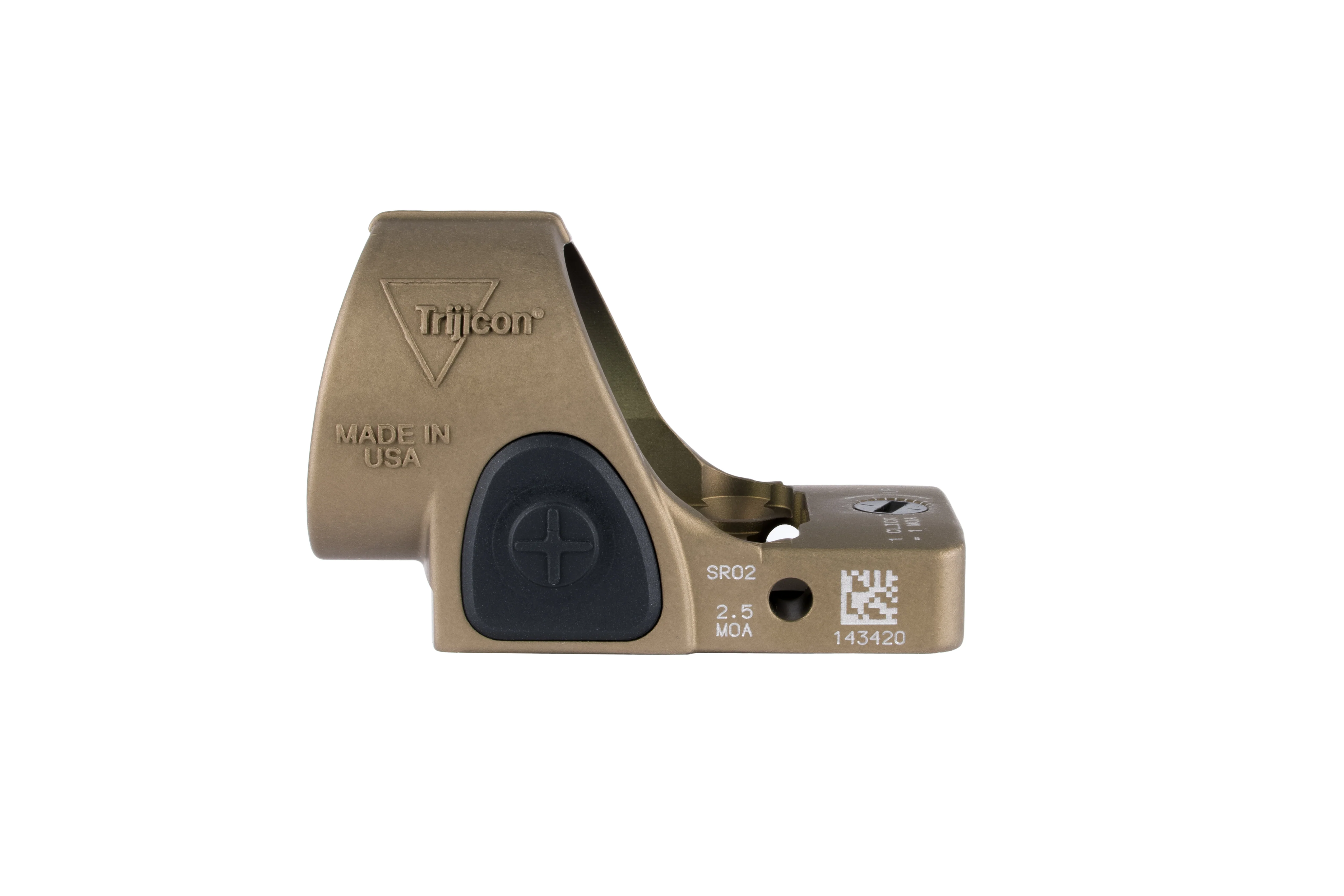 Trijicon SRO Red Dot Sight Coyote Brown - Round Window - Available in 1, 2.5, and 5 MOA Versions - 7075 T6 Aluminum - RMR Footprint - Image 9